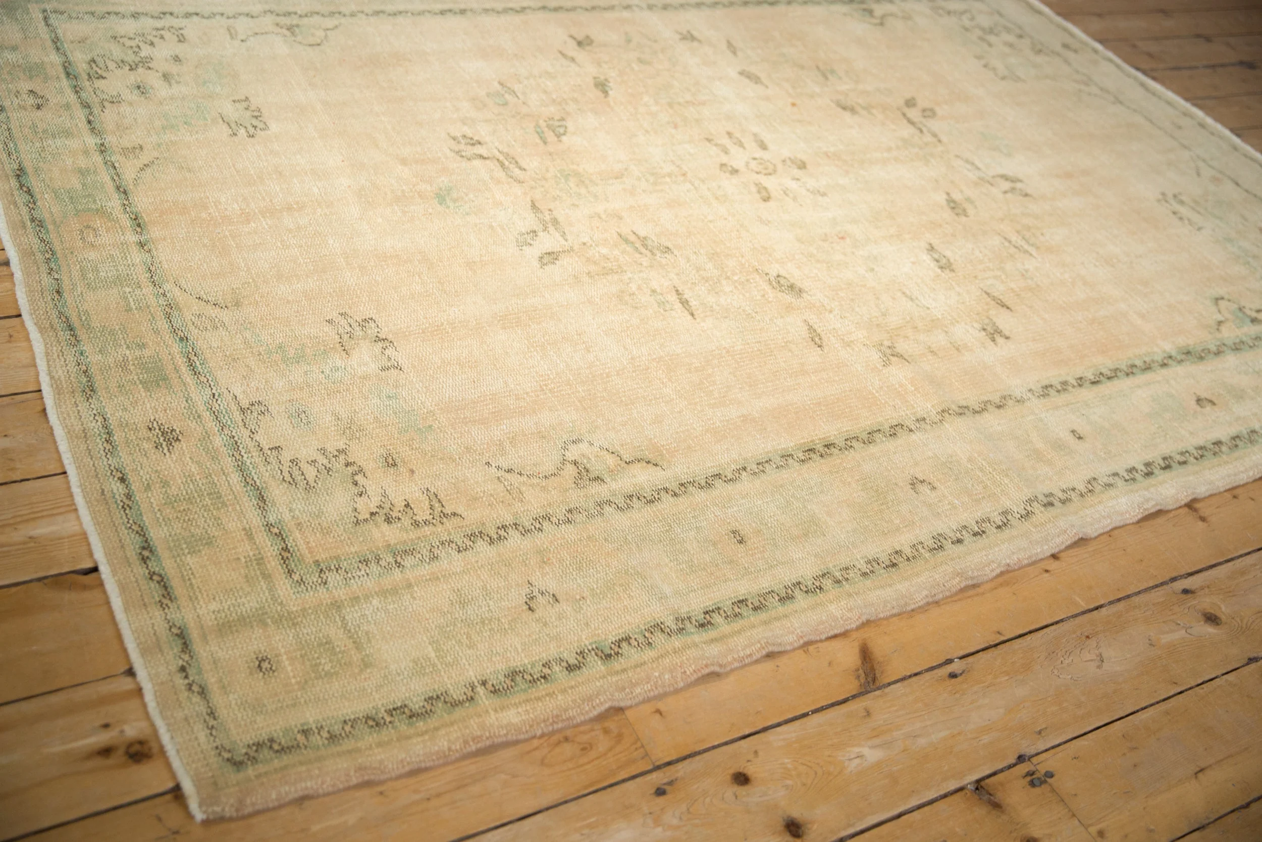 5.5x8 Vintage Distressed Oushak Carpet - Image 6