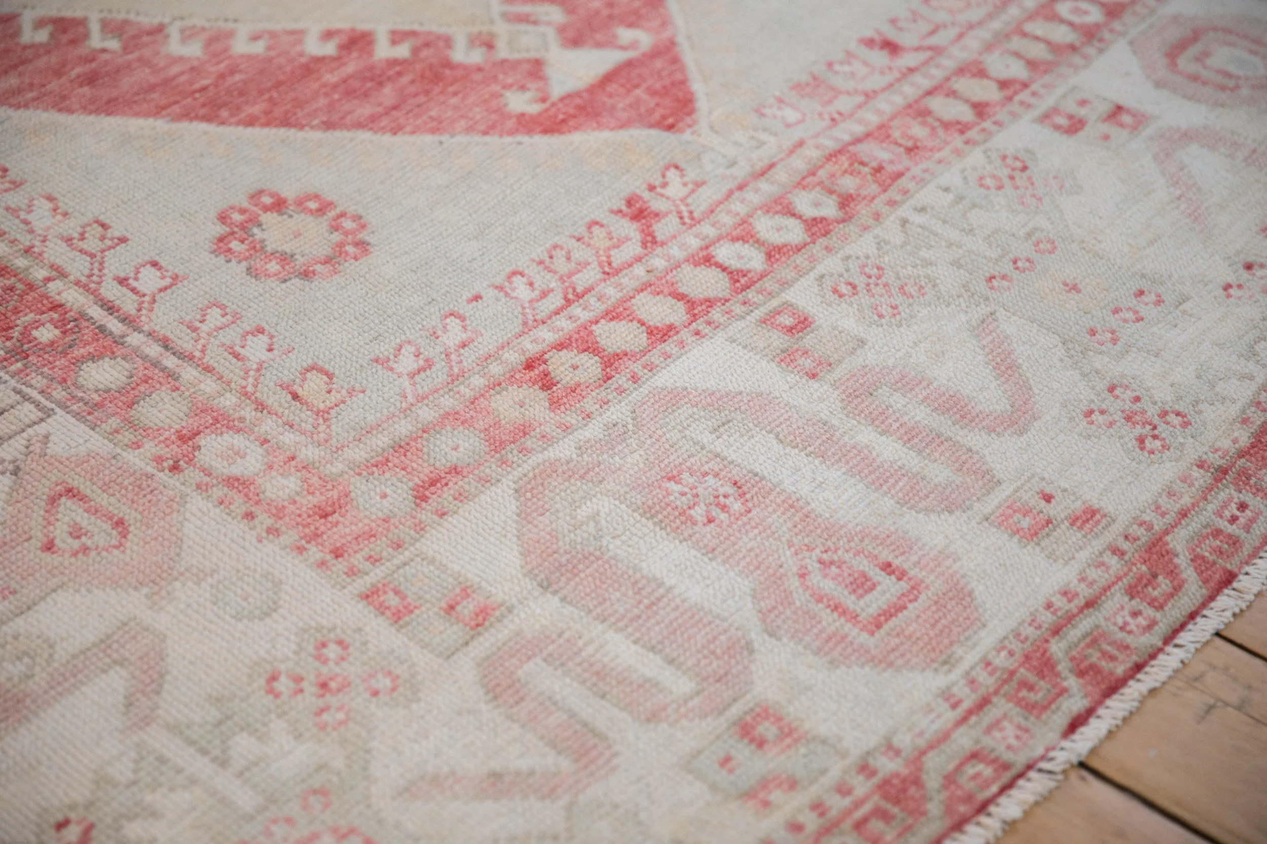5.5x8 Vintage Distressed Oushak Carpet - Image 5