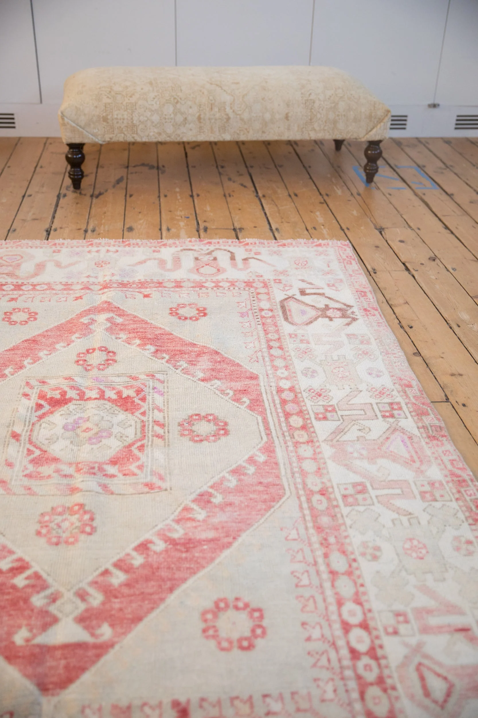 5.5x8 Vintage Distressed Oushak Carpet - Image 6