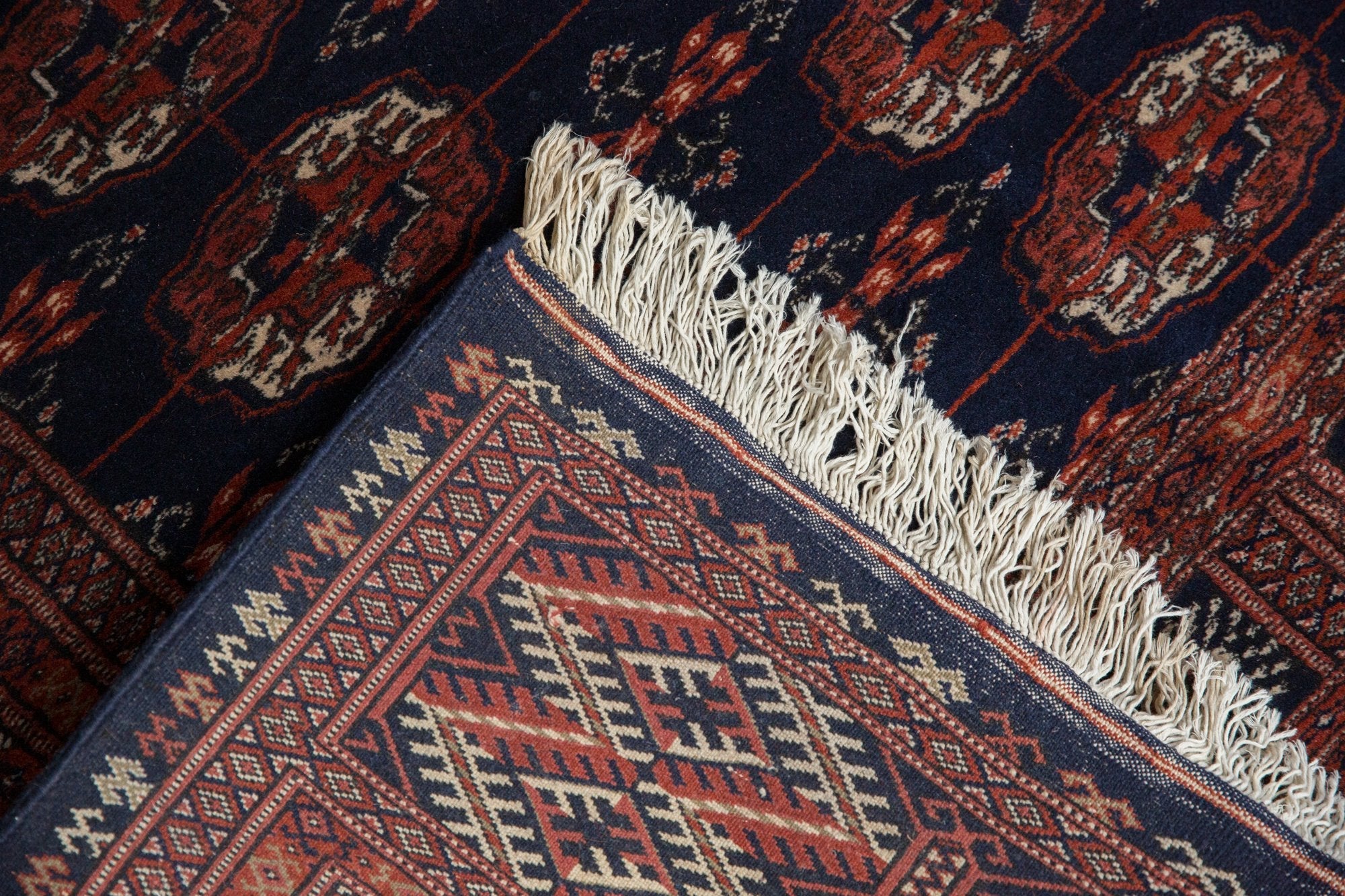 5.5x8 Vintage Fine Pakistani Bokhara Design Carpet - Image 13