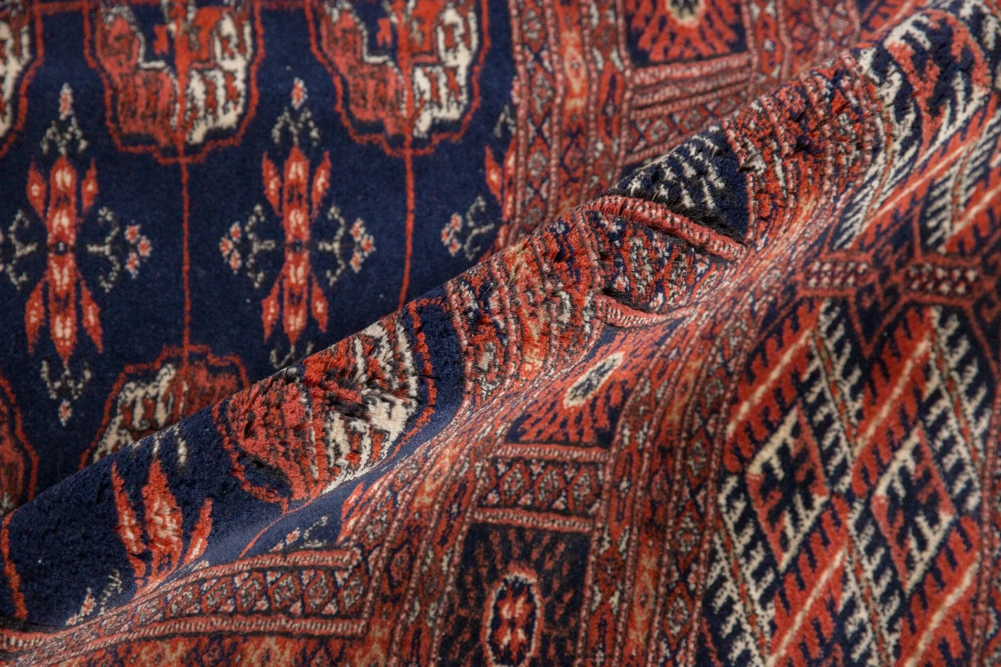 5.5x8 Vintage Fine Pakistani Bokhara Design Carpet - Image 15