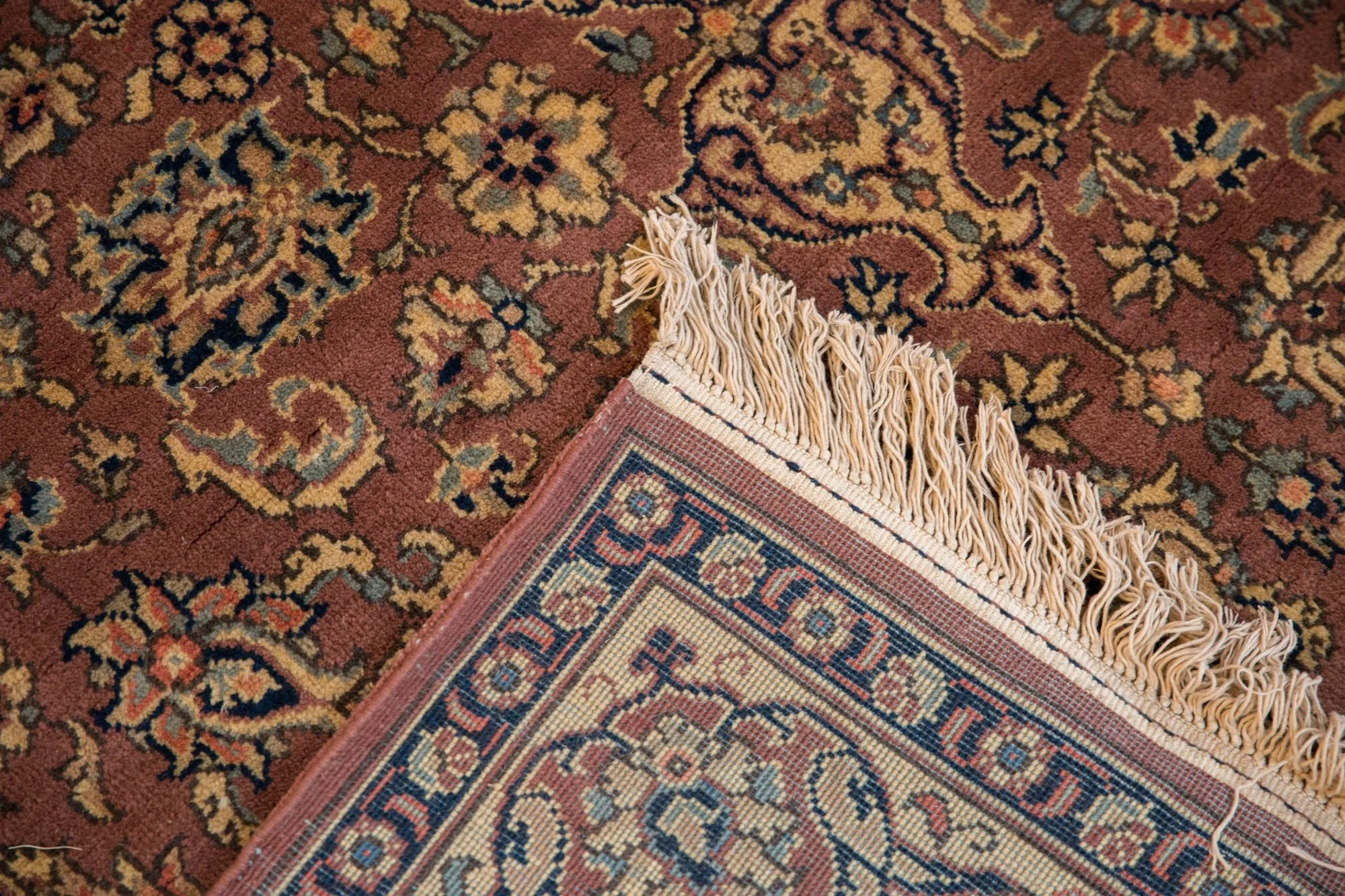 5.5x8 Vintage Romanian Tabriz Design Carpet - Image 11