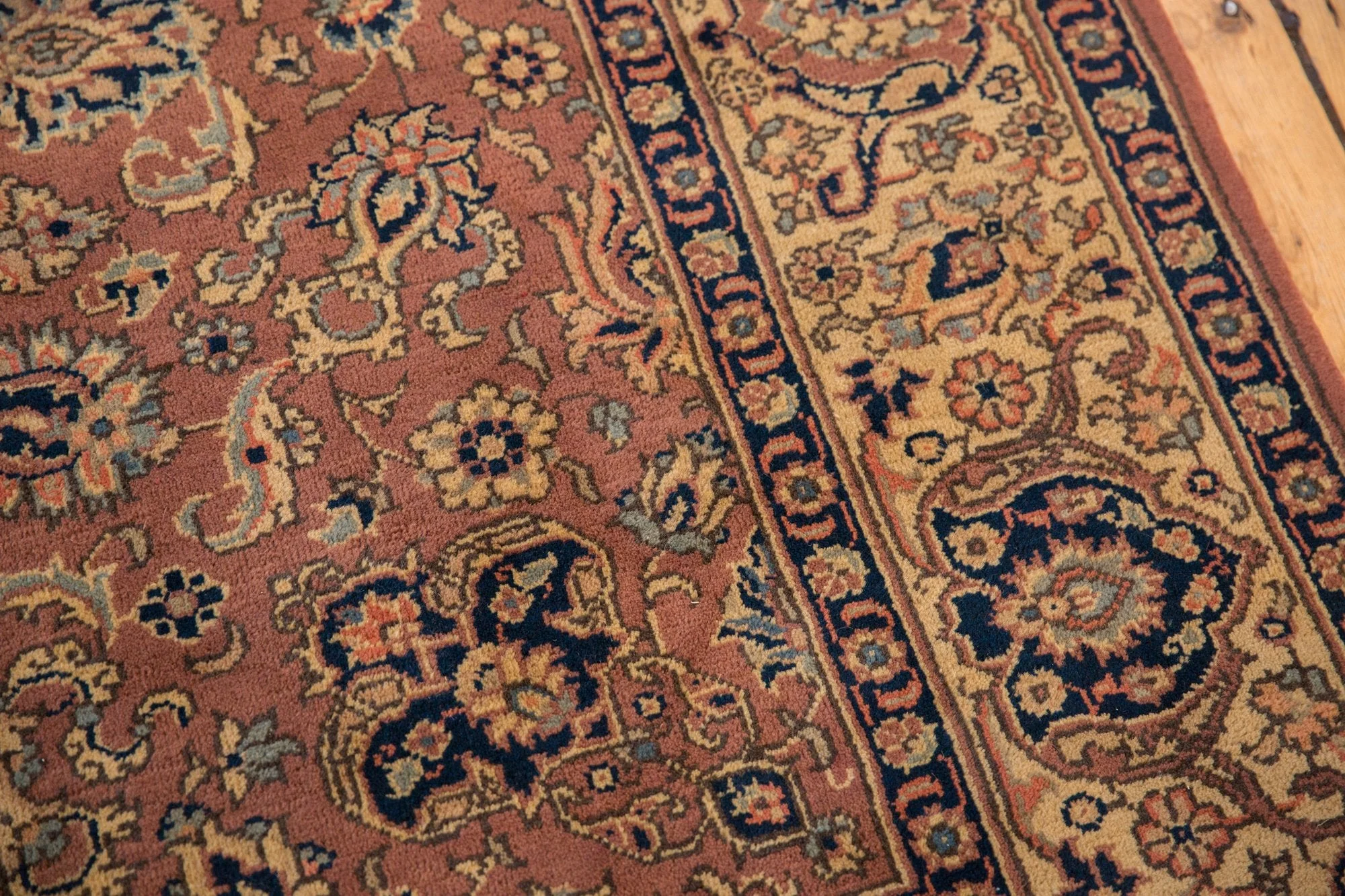 5.5x8 Vintage Romanian Tabriz Design Carpet - Image 7
