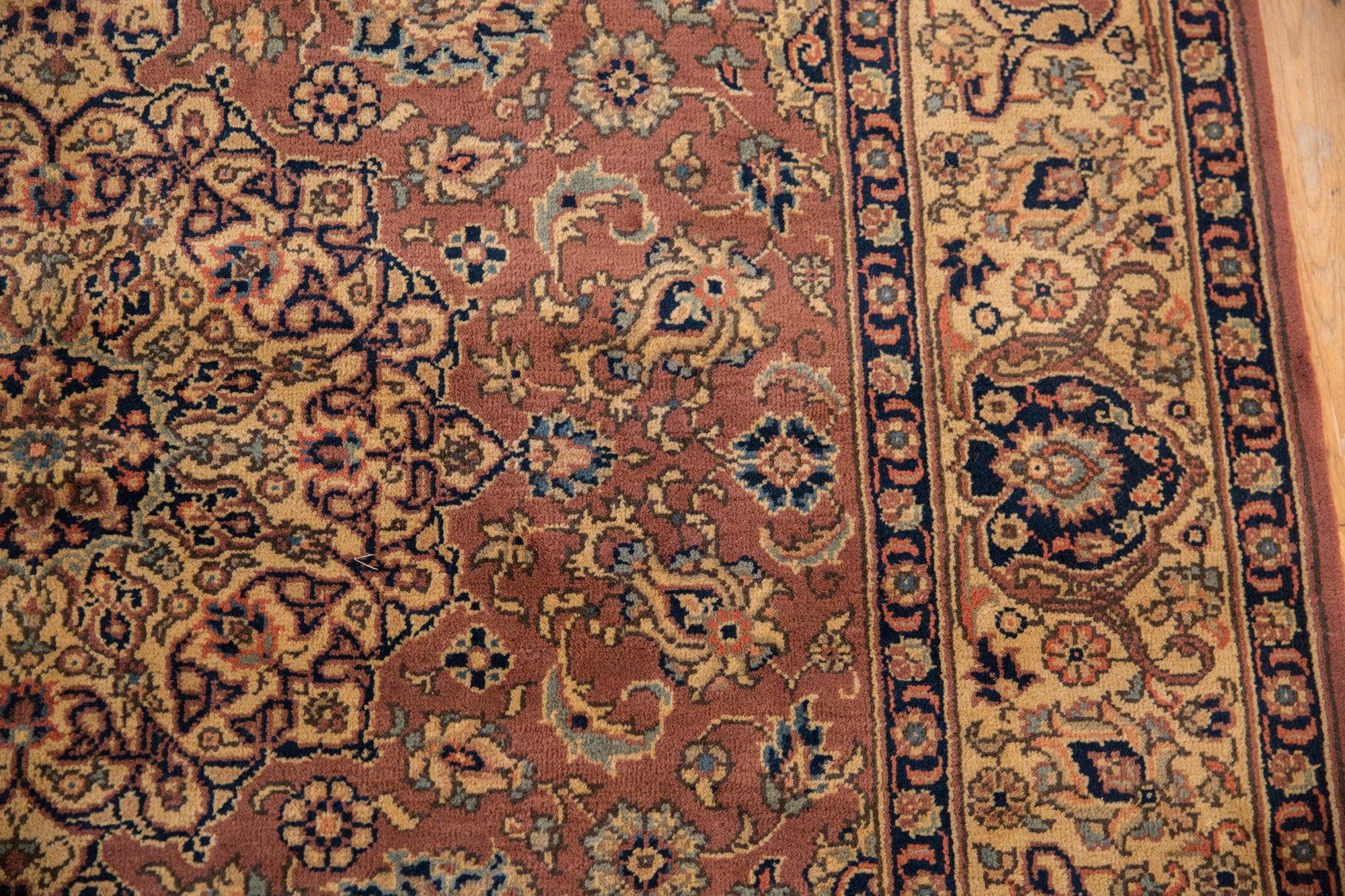 5.5x8 Vintage Romanian Tabriz Design Carpet - Image 9