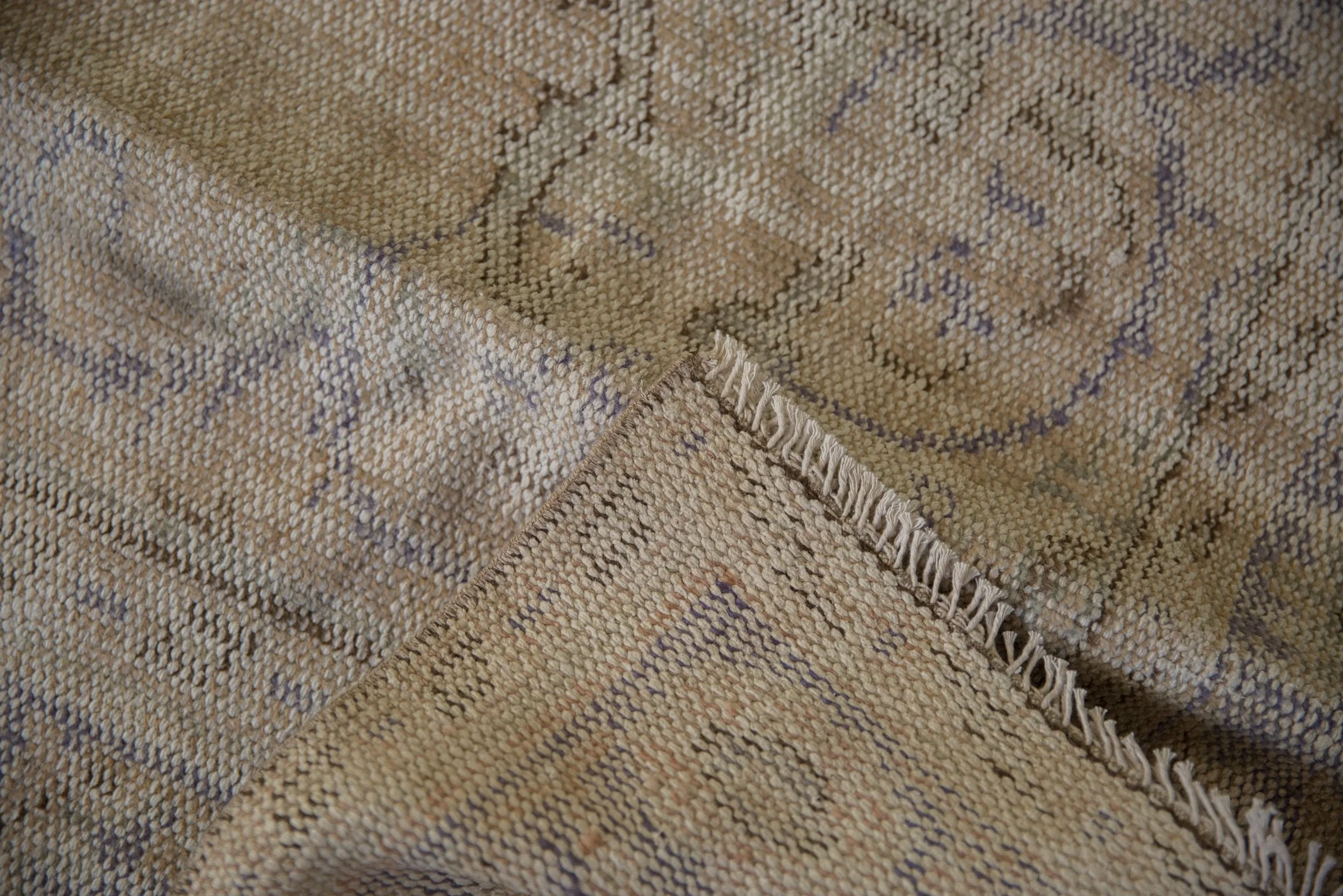 5.5x9.5 Vintage Distressed Oushak Carpet - Image 8