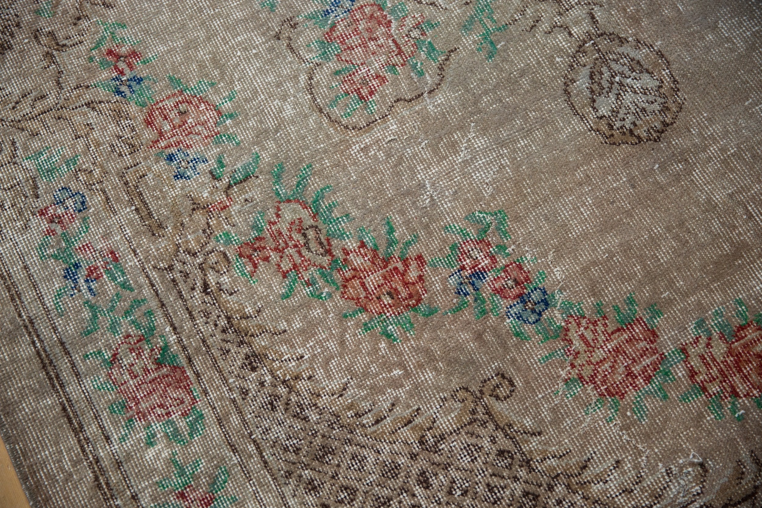 5.5x9.5 Vintage Distressed Overdyed Oushak Carpet - Image 10