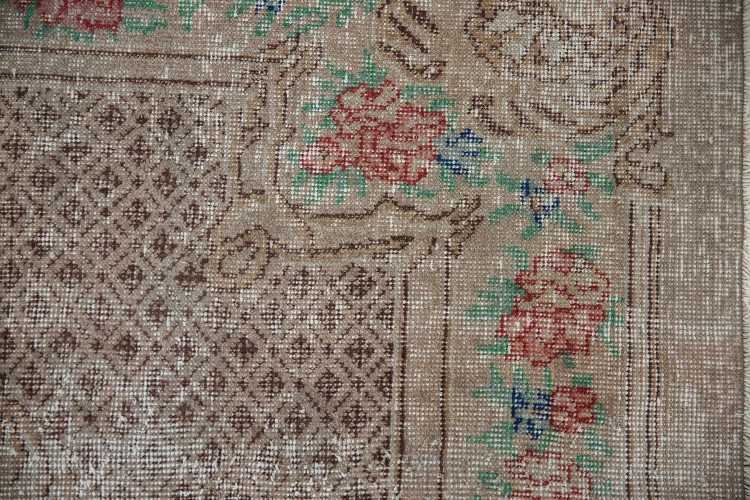 5.5x9.5 Vintage Distressed Overdyed Oushak Carpet - Image 13
