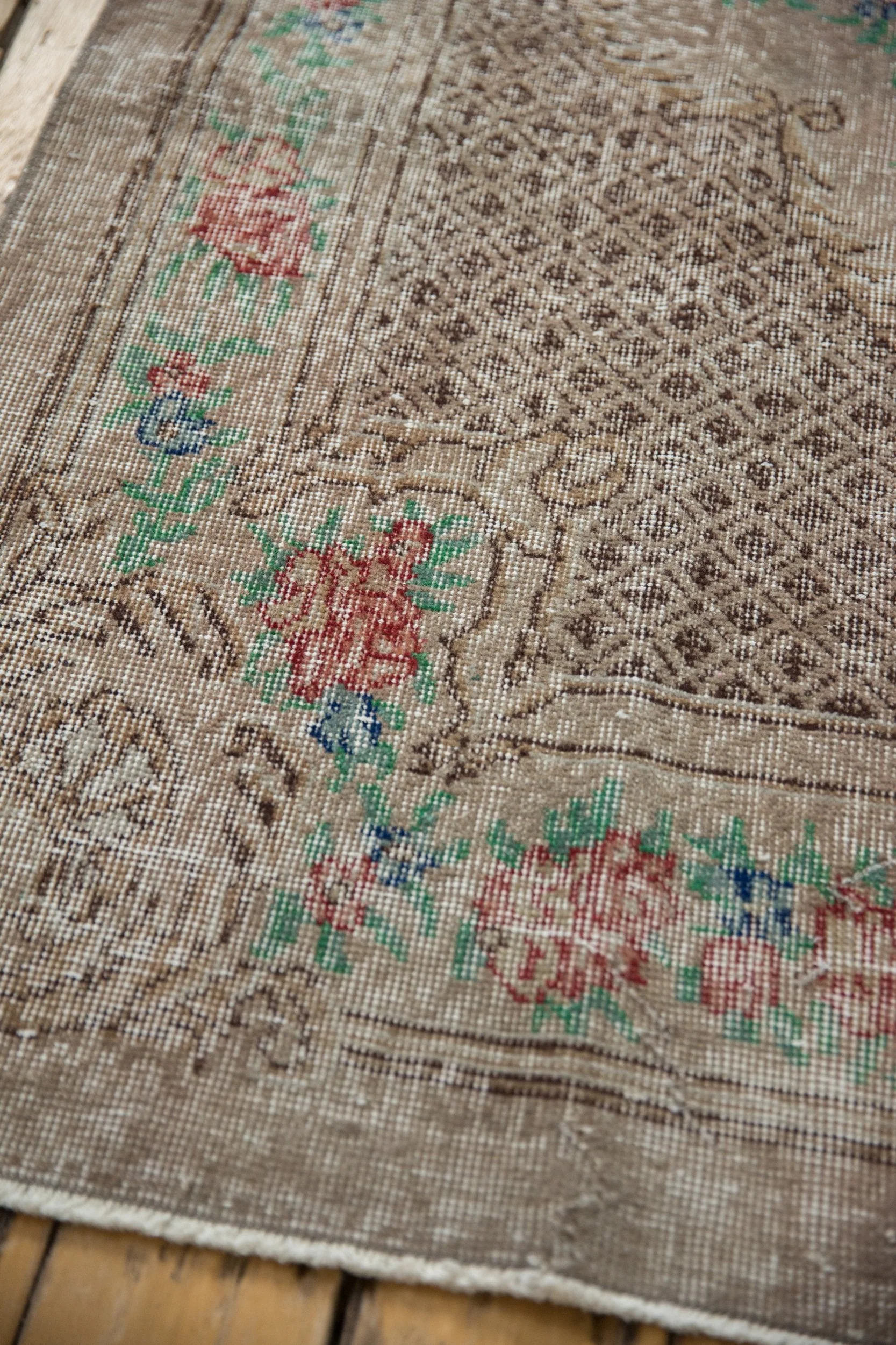 5.5x9.5 Vintage Distressed Overdyed Oushak Carpet - Image 9