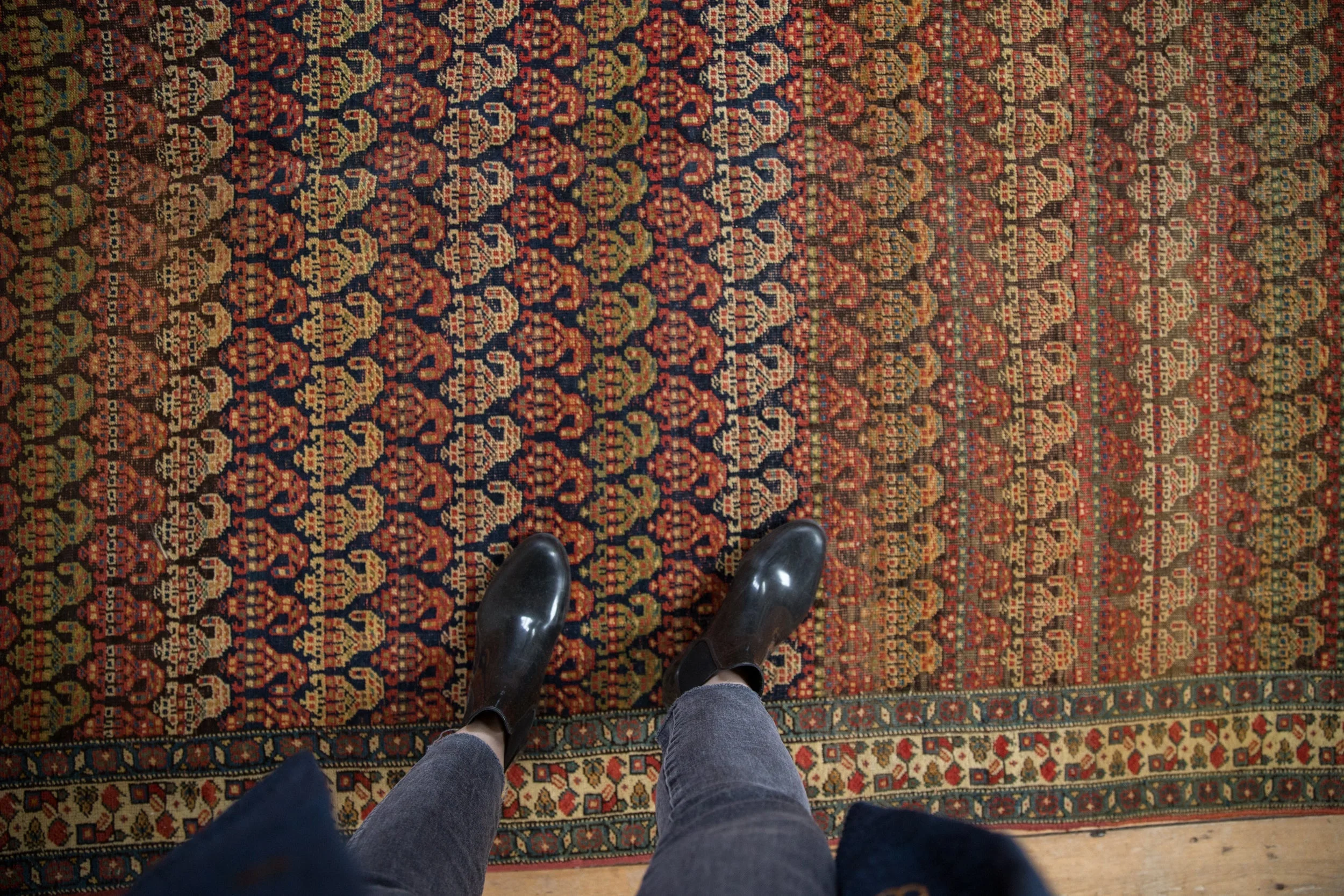 5.5x9 Antique Fine Bijar Carpet - Image 2