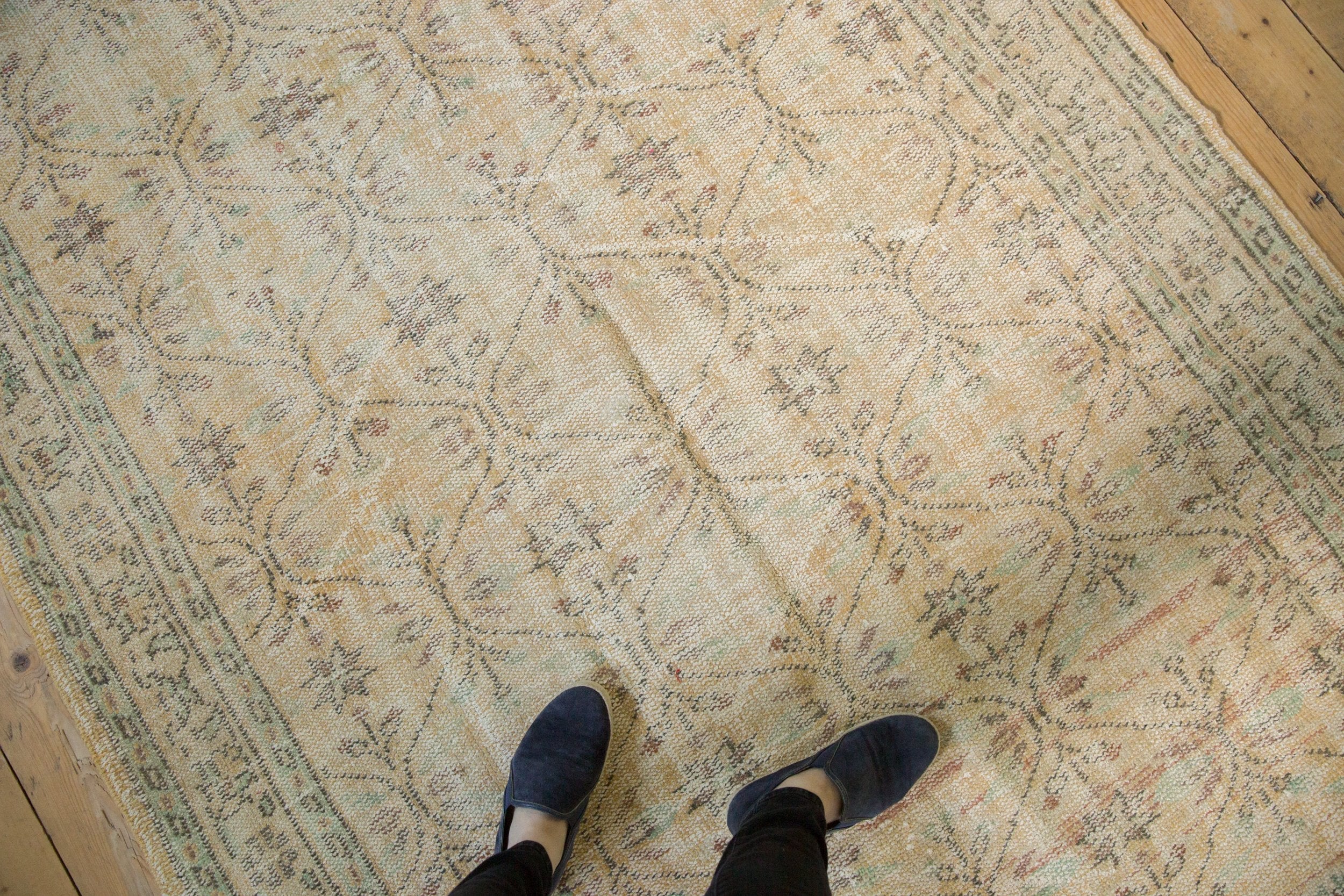 5.5x9 Vintage Distressed Oushak Carpet - Image 2
