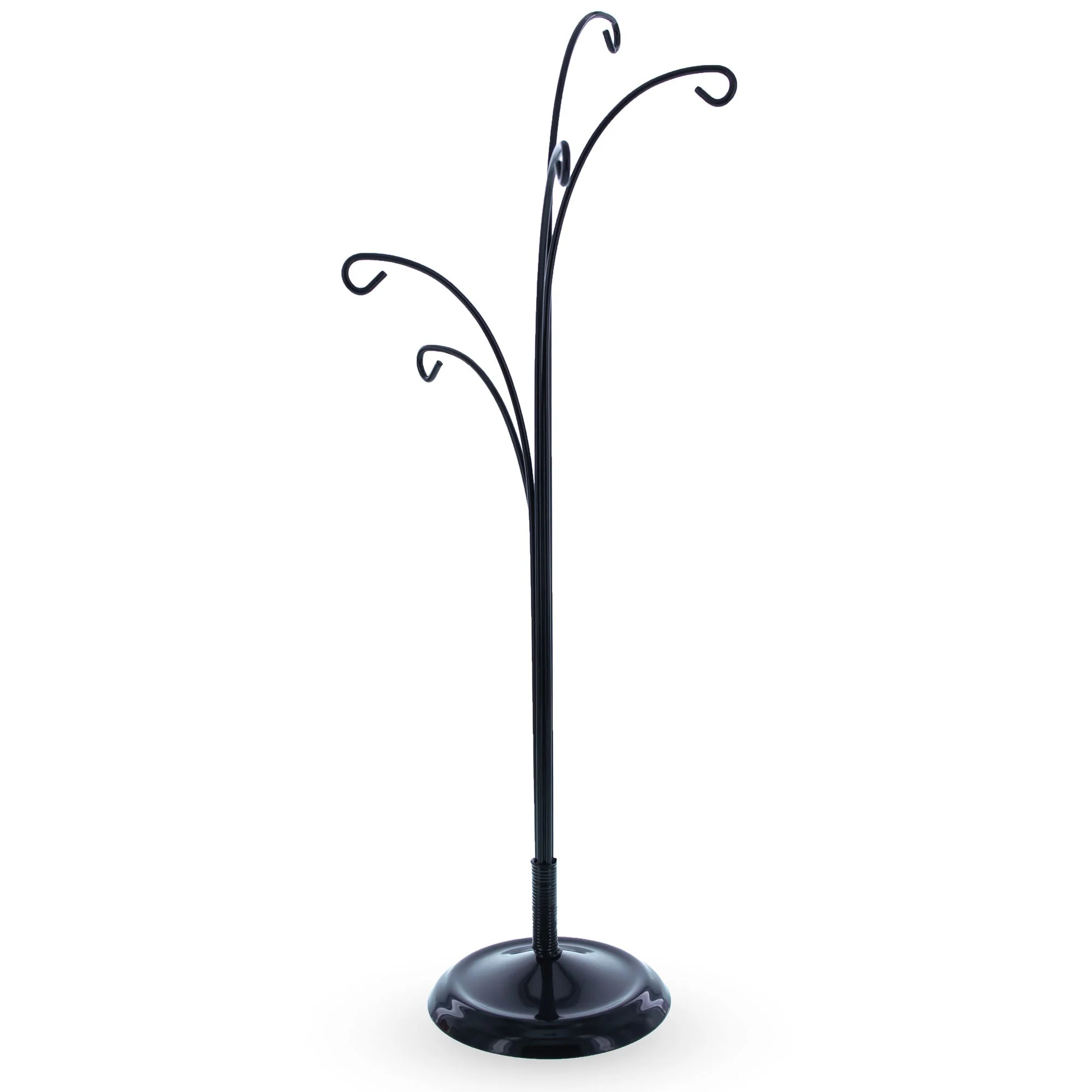5-Arm Scroll Tree Branches Black Painted Metal Ornament Display Stand 14.5 Inches (Poland) - Image 3