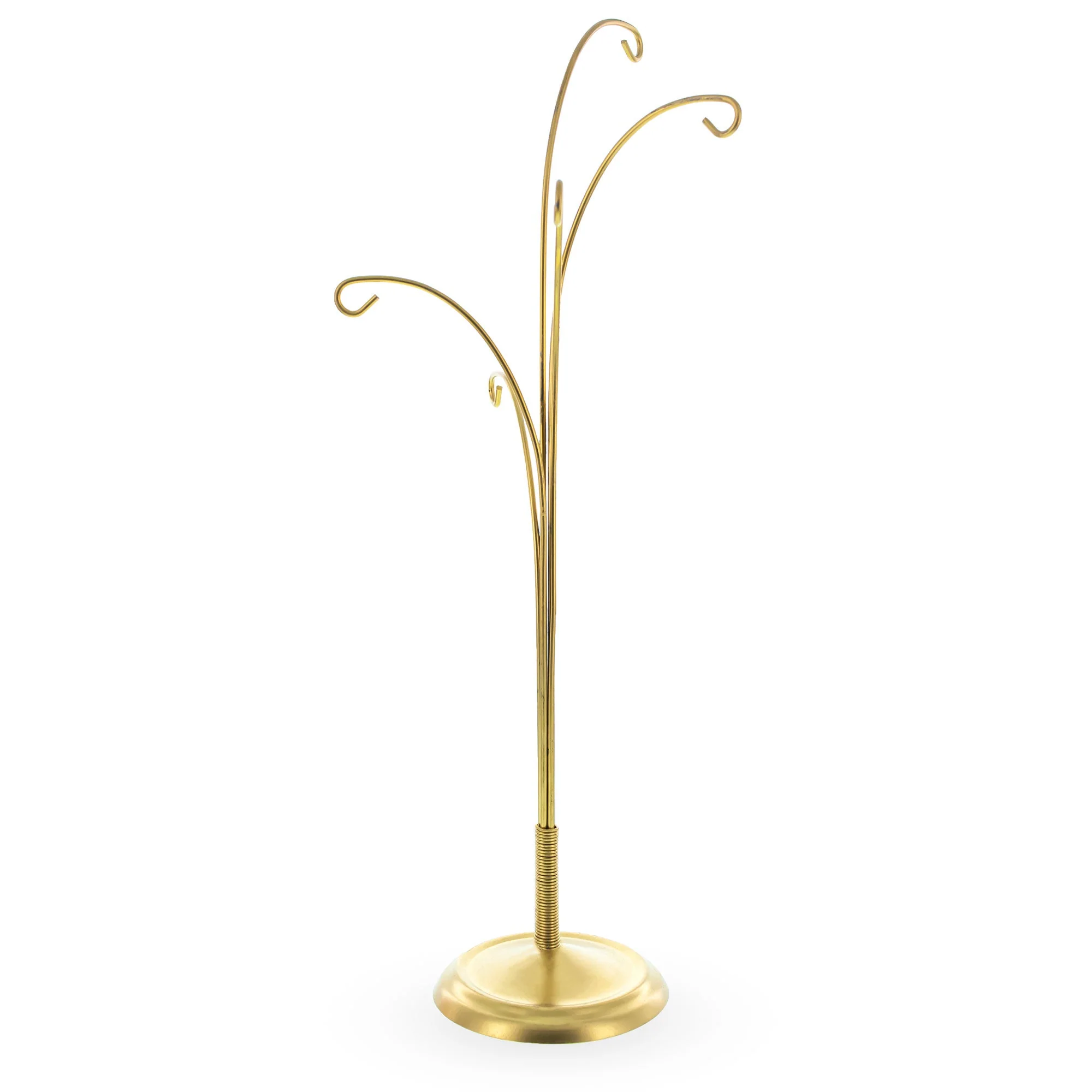 5-Arm Scroll Tree Branches Gold Metal Ornament Display Stand 14.5 Inches (Poland) - Image 3