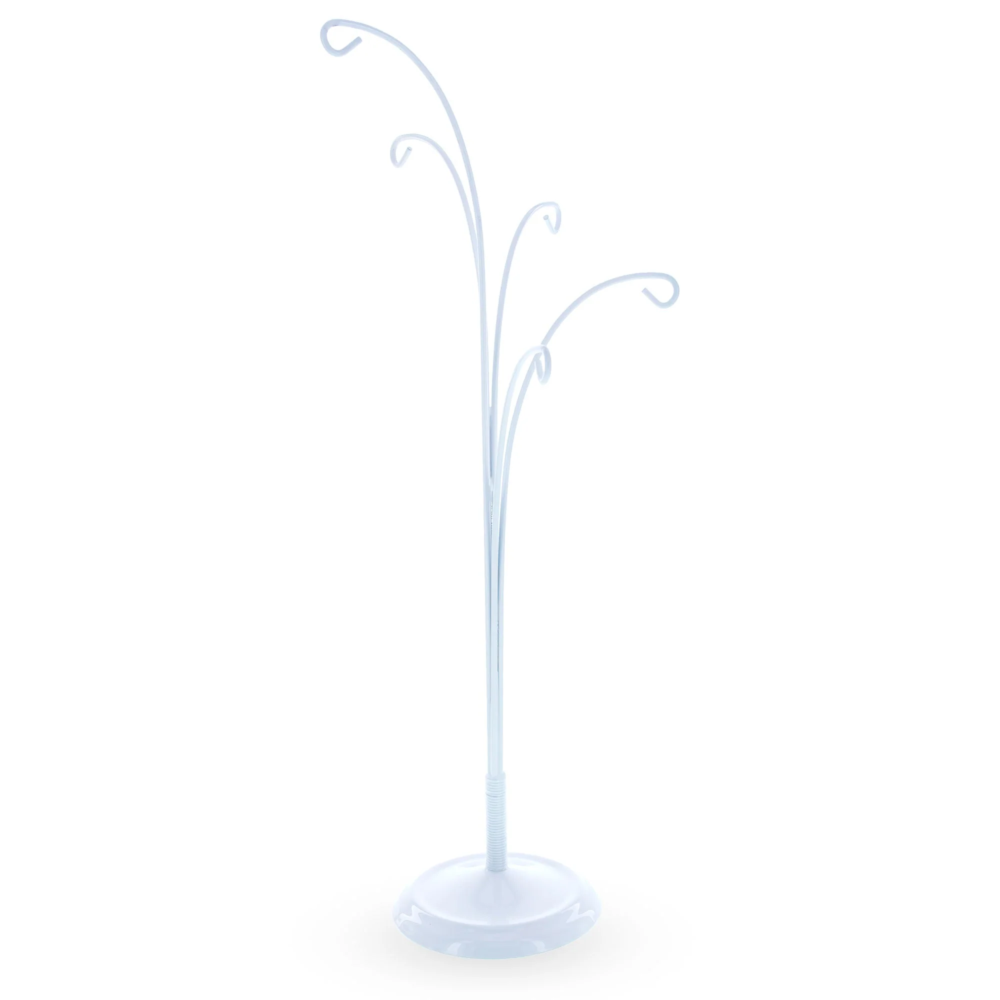 5-Arm Scroll Tree Branches White Painted Metal Ornament Display Stand 14.5 Inches (Poland) - Image 3