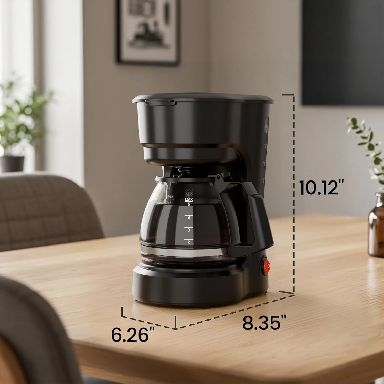 5-Cup Drip Coffee Maker - Programmable, Auto Brew, Auto Pause, Keep Warm Function CM3710H - Image 15