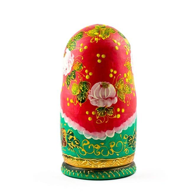 5 Girls with Basket Flowers Nesting Dolls  6.5 Inches - Image 6