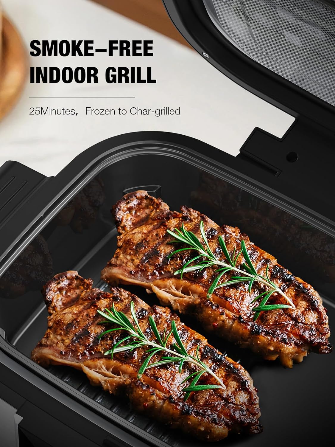 5-IN-1 5QT  Indoor Air Fry, Crisps, Roasts, Reheats, & Dehydrates, for Quick, Easy Meals,Nonstick，Black - Image 4