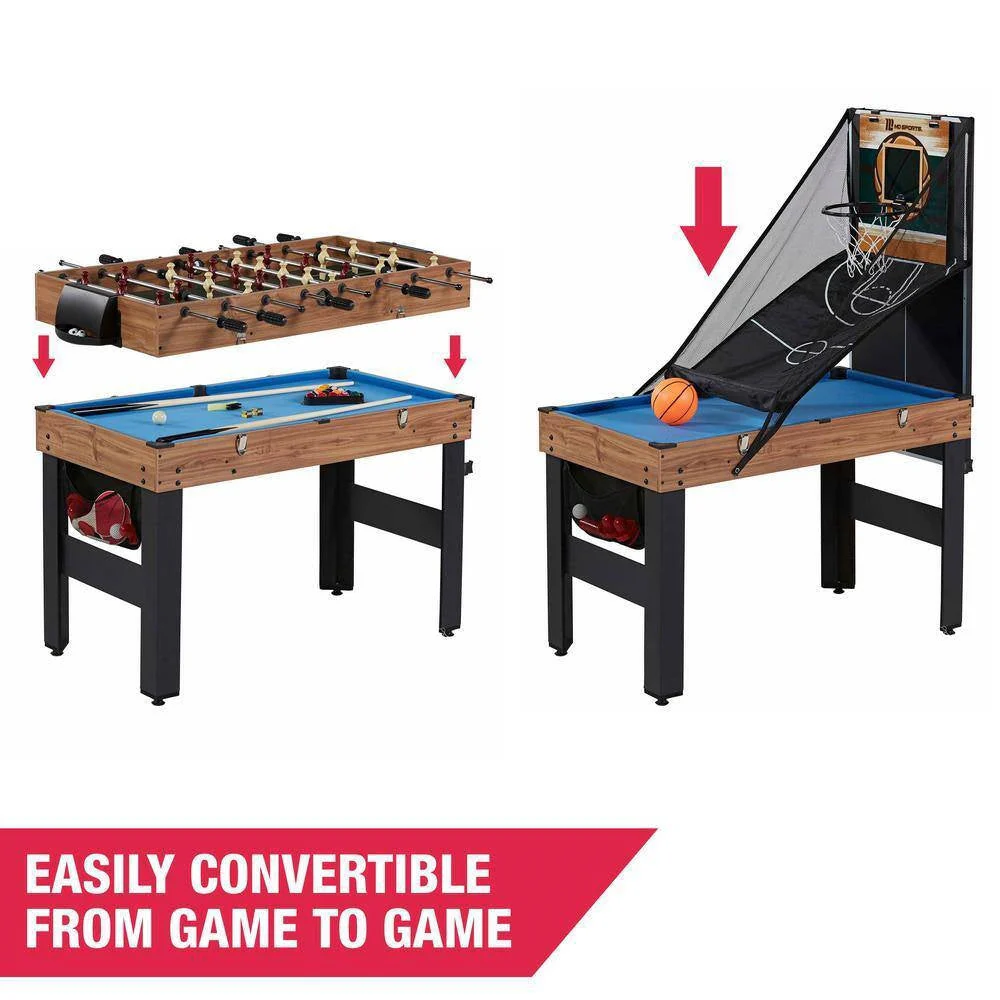 5-in-1 Game Table - Foosball Pool Basketball Ping Pong and Slide Hockey - Image 3