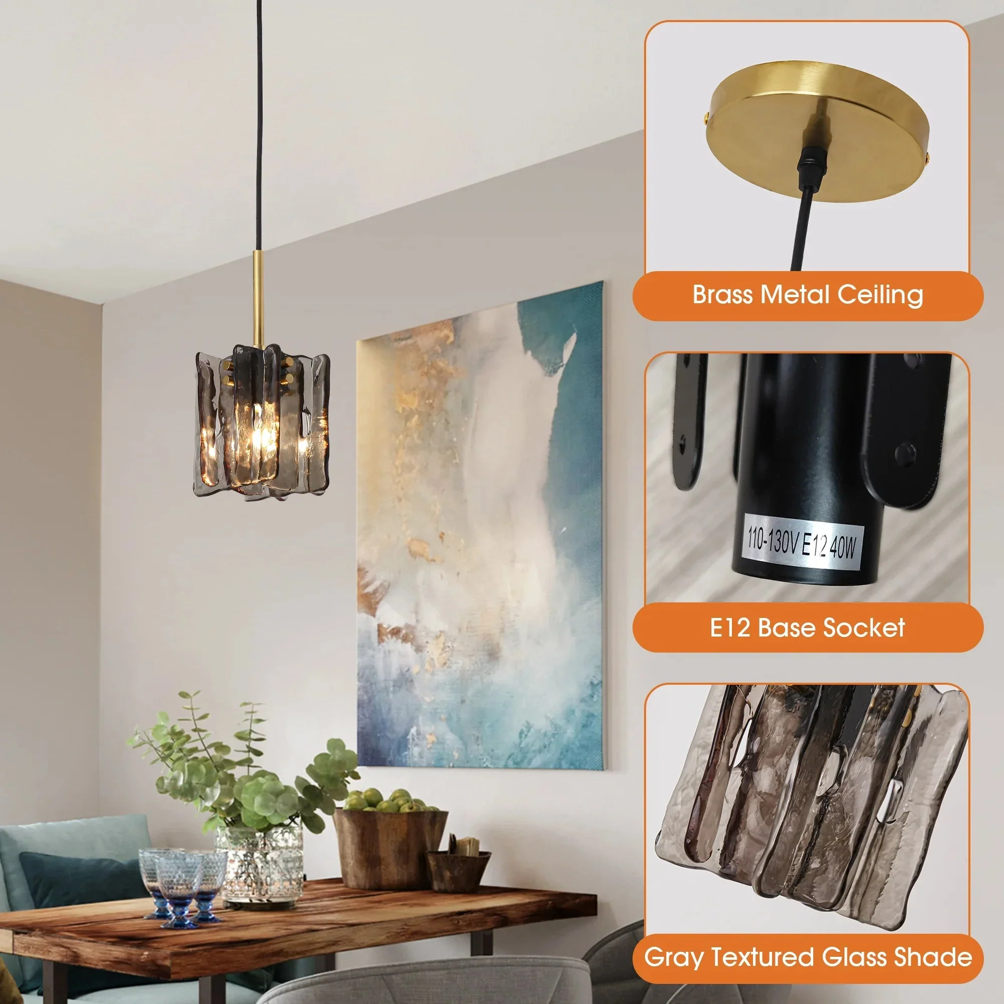 5 Inch Sean 1-Light Island Pendant Light - Image 5