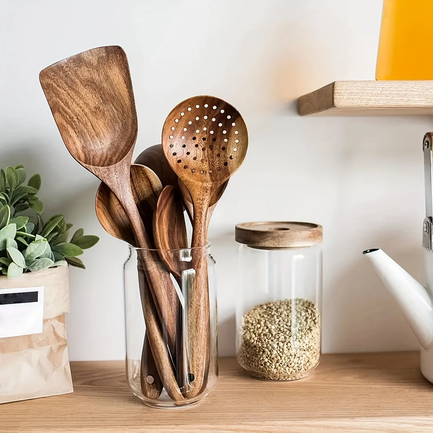 5-Piece Premium Wooden Utensil Set – Eco-Friendly & Stylish - Image 2