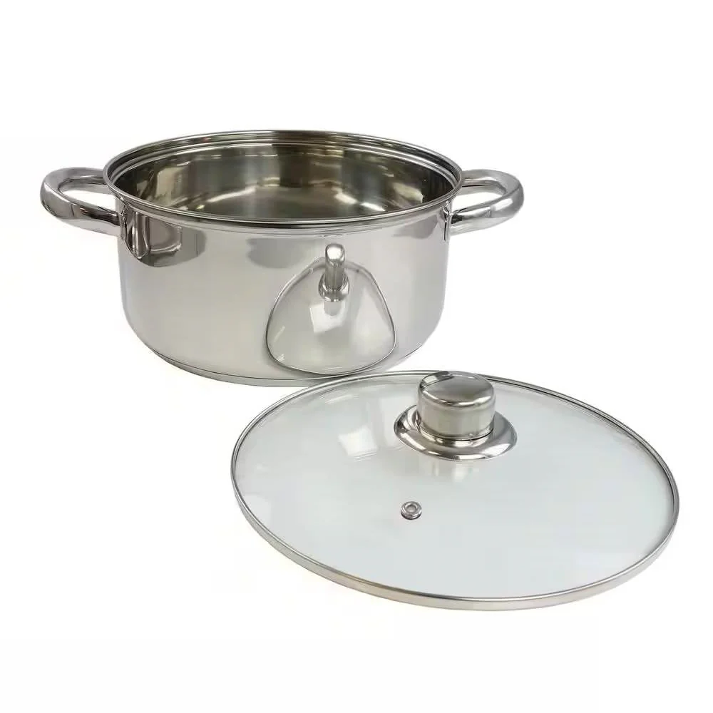 5-Piece Stainless Steel Cookware Set with 4-Qt. Dutch Oven Saucepan and Spatula - Image 2