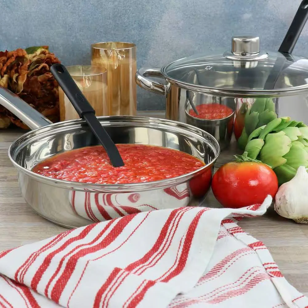 5-Piece Stainless Steel Cookware Set with 4-Qt. Dutch Oven Saucepan and Spatula - Image 5
