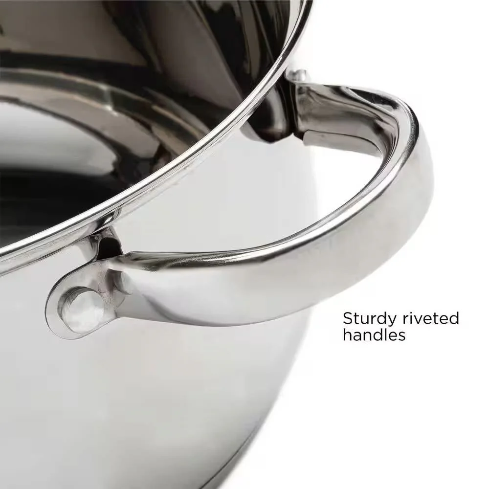 5-Quart Stainless Steel Dutch Oven with Glass Lid - Image 3