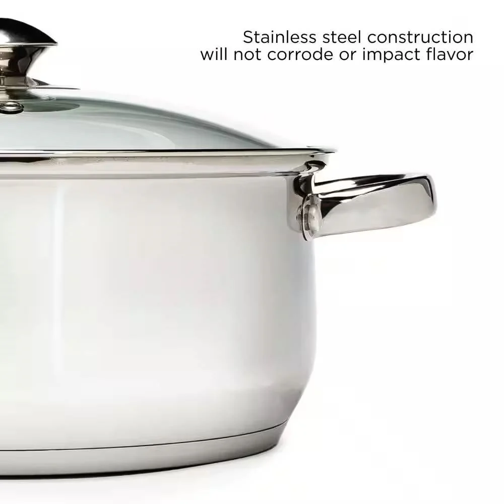 5-Quart Stainless Steel Dutch Oven with Glass Lid - Image 4