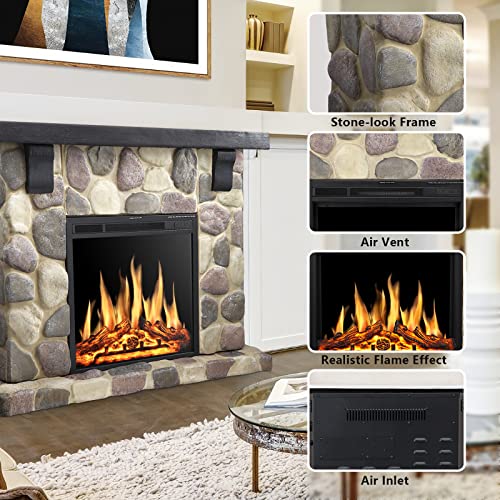50 Inch Electric Fireplace Stone Mantel Package Y4926 - Image 6