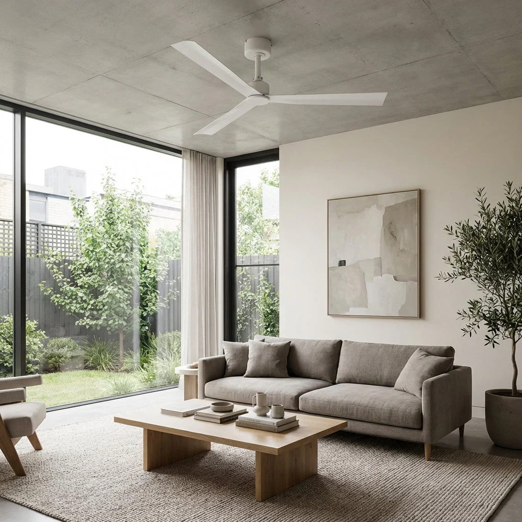50 Inch Rae Modern Downrod Mount LED Ceiling Fan with Remote Control - Image 2