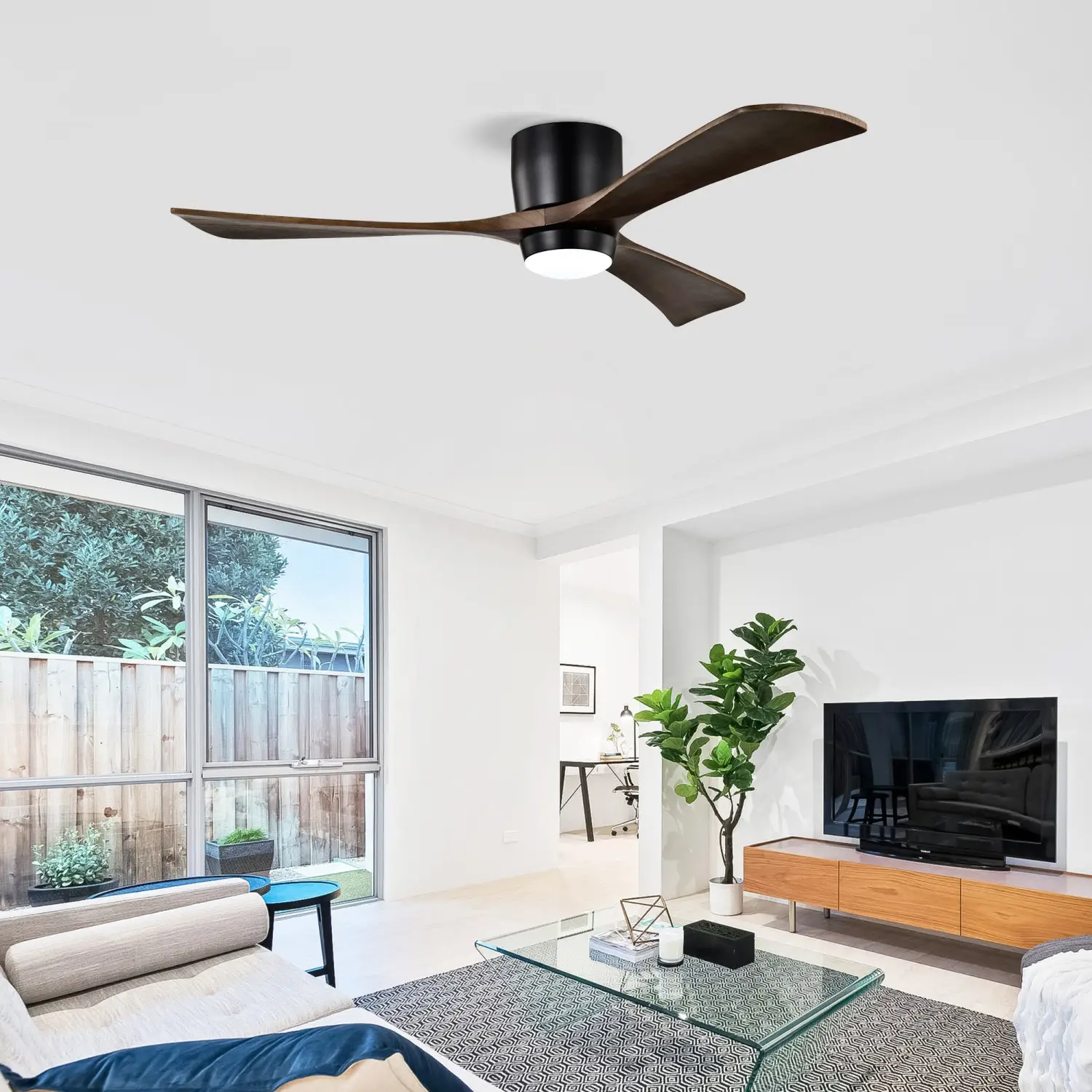 52" Ceiling Fan with Light for Bedroom, 3 Blades, Remote Control - Image 7