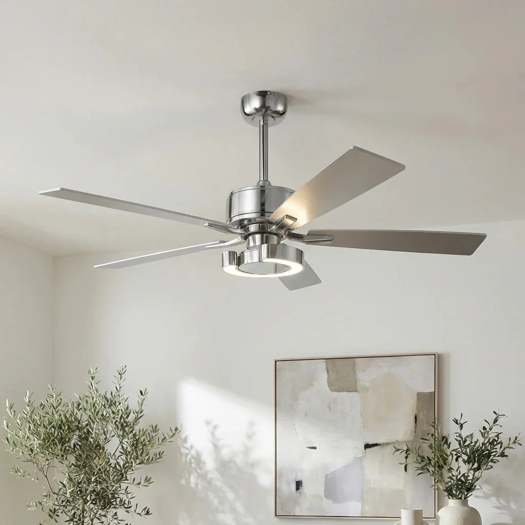 52 Inch Arlen Double-sided Blades Downrod Mount LED Ceiling Fan with Remote Control - Image 4