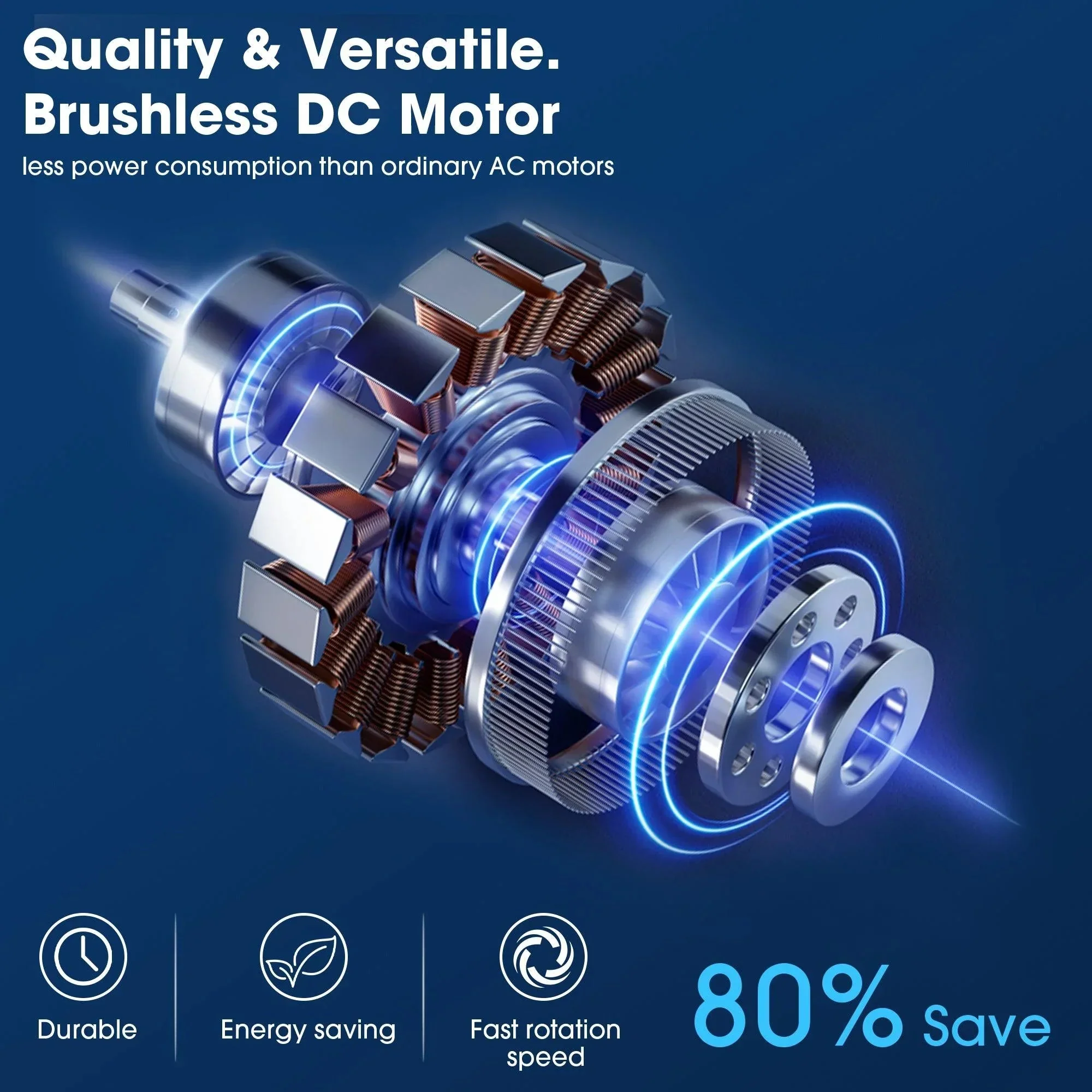 52 Inch Bernice DC Motor Industrial Downrod Ceiling Fan with LED Light and Remote Control - Image 13