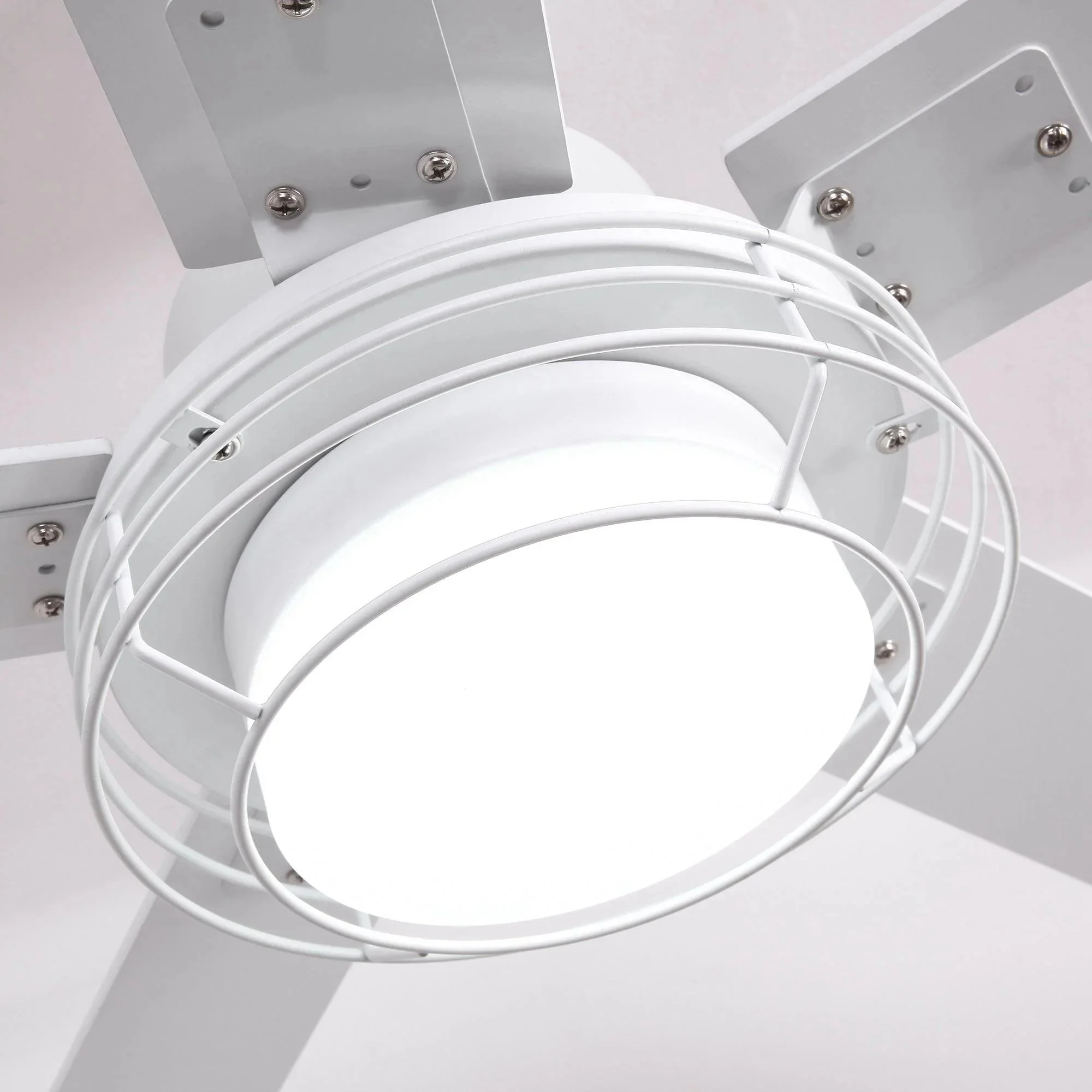 52 Inch Bernice DC Motor Industrial Downrod Ceiling Fan with LED Light and Remote Control - Image 18
