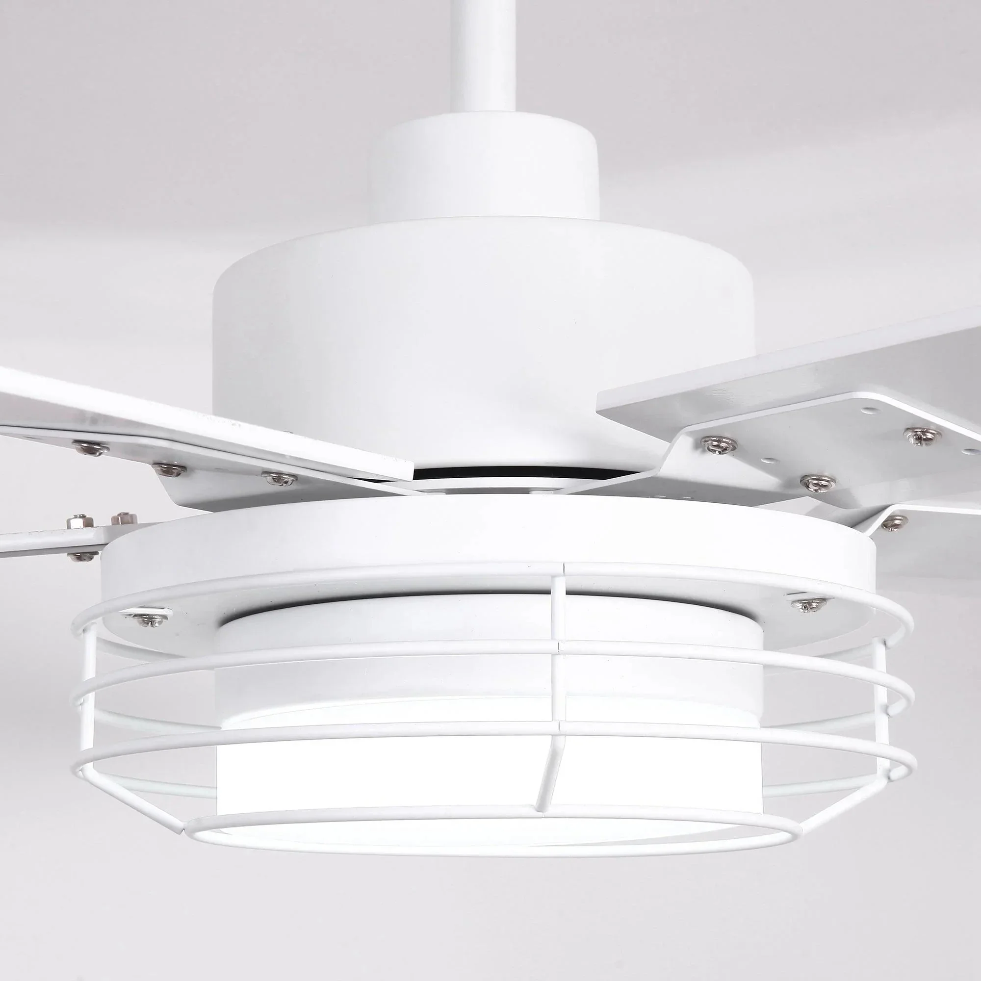 52 Inch Bernice DC Motor Industrial Downrod Ceiling Fan with LED Light and Remote Control - Image 19
