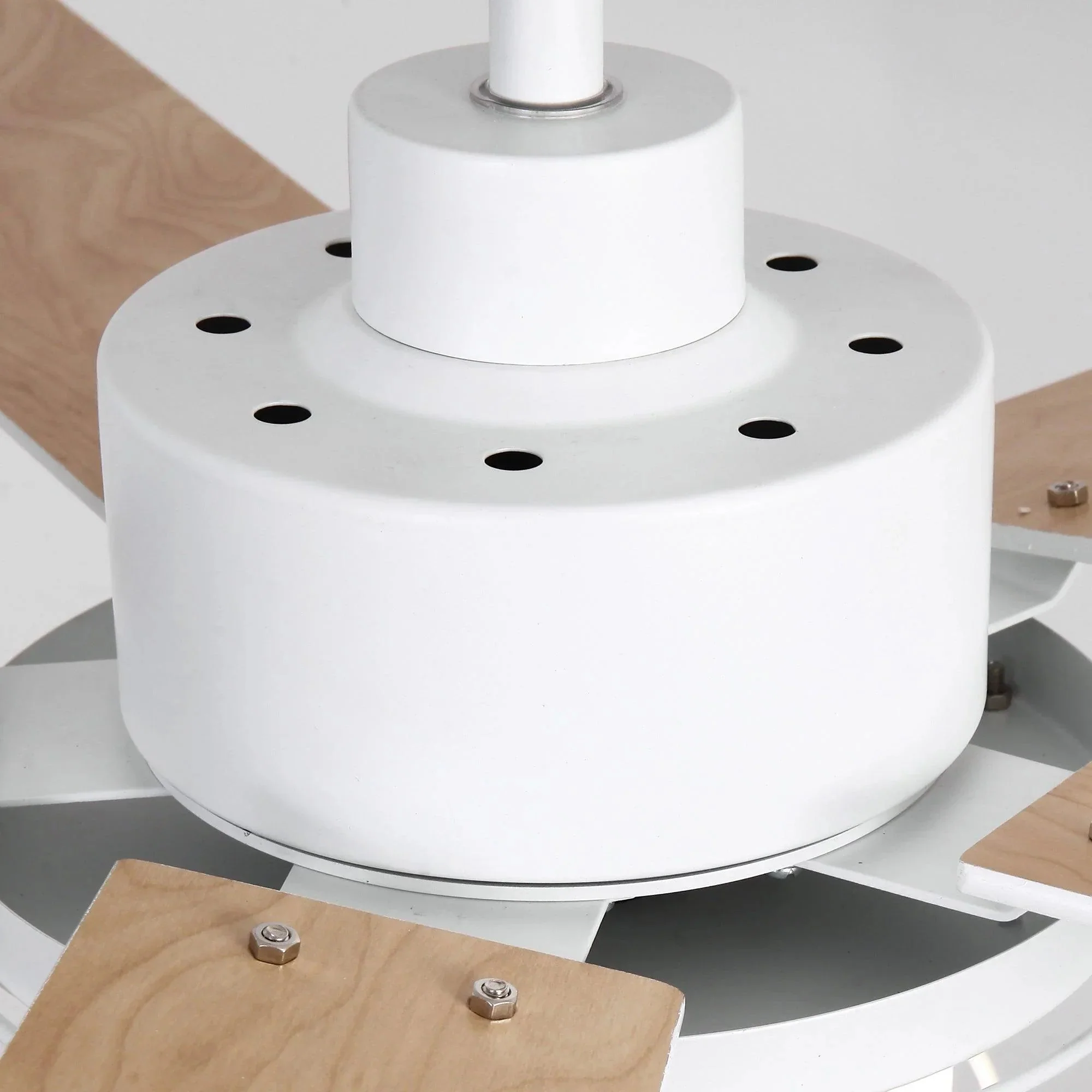 52 Inch Bernice DC Motor Industrial Downrod Ceiling Fan with LED Light and Remote Control - Image 21