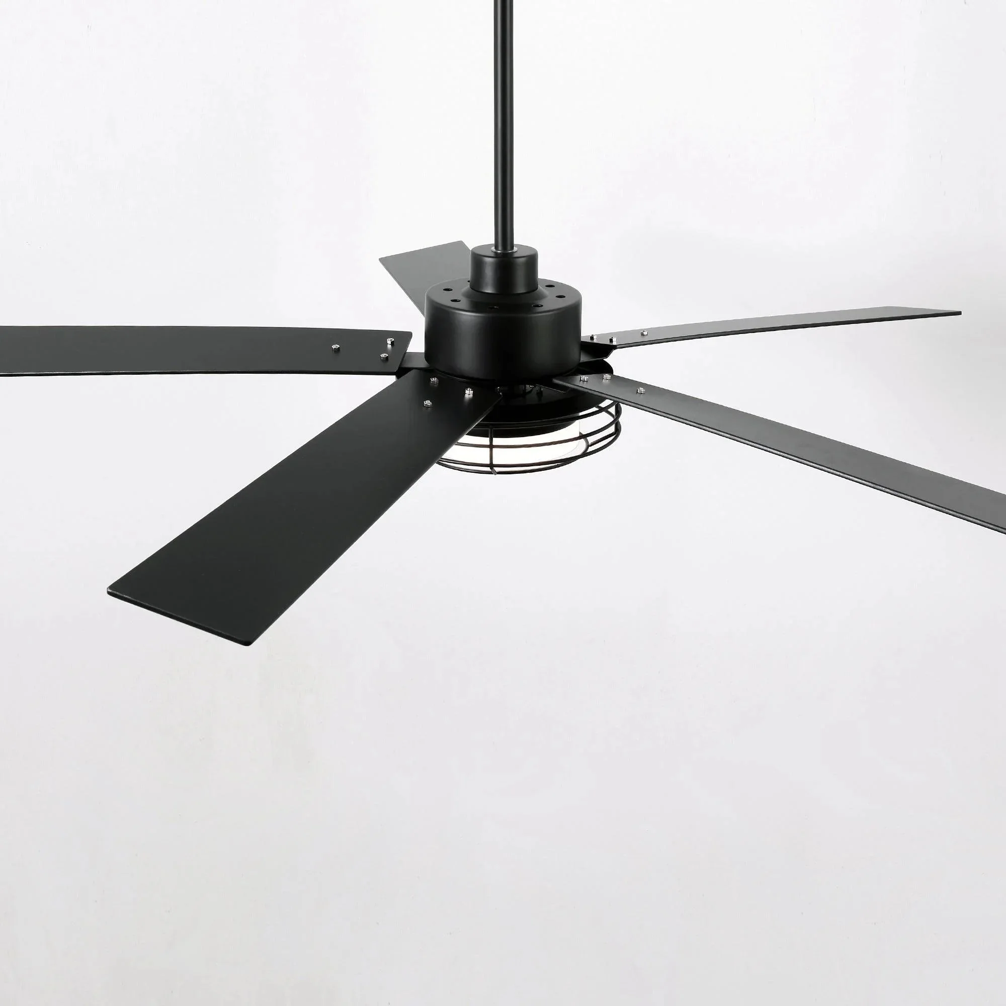 52 Inch Bernice DC Motor Industrial Downrod Ceiling Fan with LED Light and Remote Control - Image 27