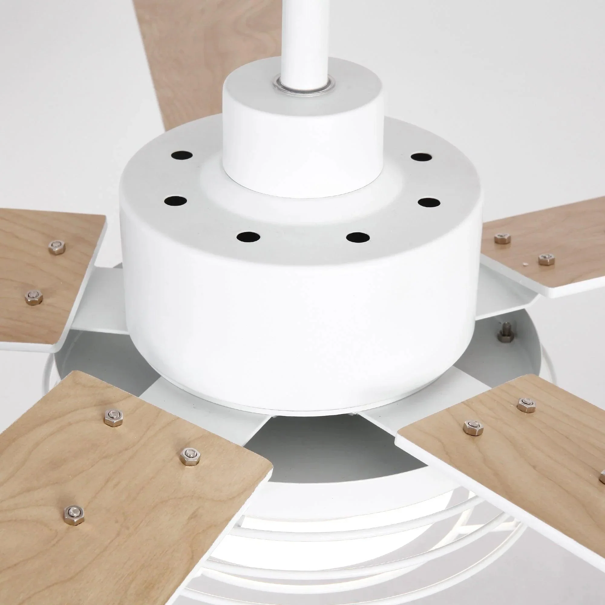 52 Inch Bernice DC Motor Industrial Downrod Ceiling Fan with LED Light and Remote Control - Image 3