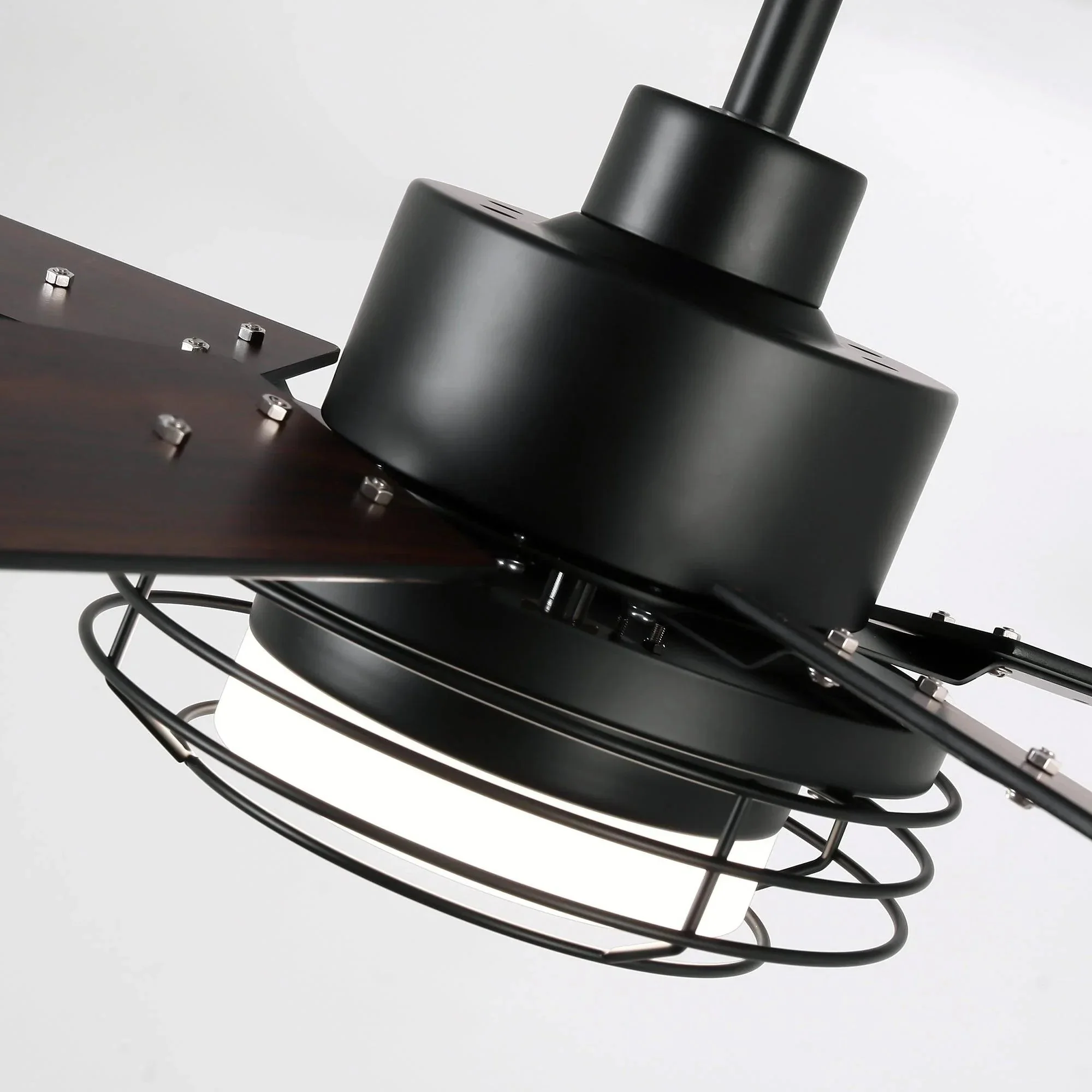 52 Inch Bernice DC Motor Industrial Downrod Ceiling Fan with LED Light and Remote Control - Image 37