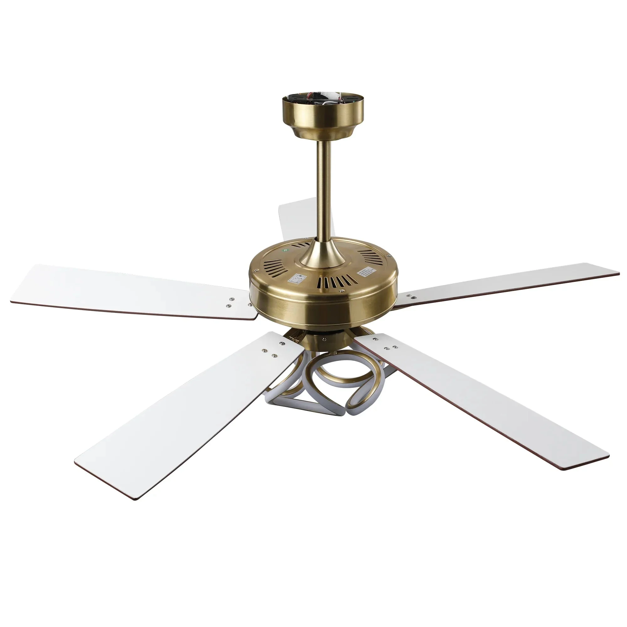 52 Inch Boyd Antique-bronze Golden Downrod Mount RGB LED Smart Fan - Image 16