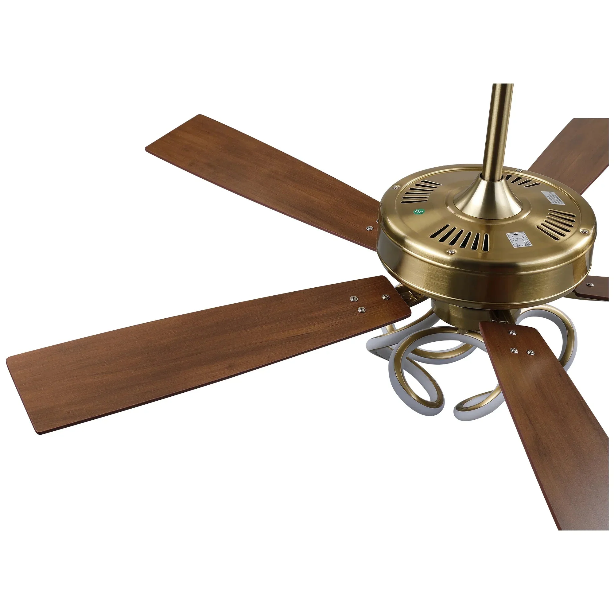 52 Inch Boyd Antique-bronze Golden Downrod Mount RGB LED Smart Fan - Image 17