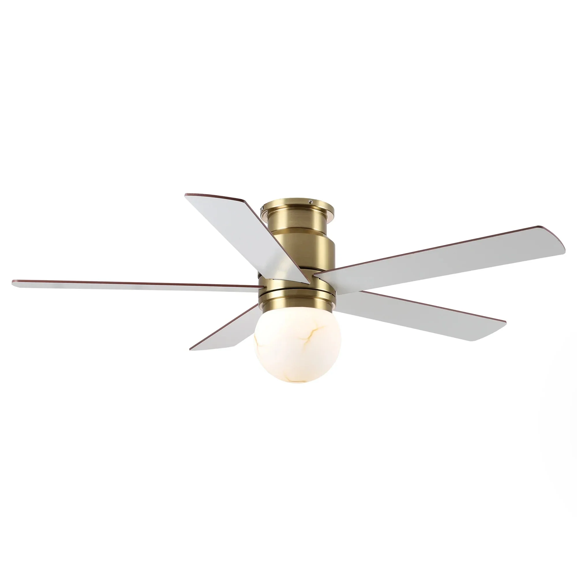 52 Inch Fanny Double-sided Blades Flush Mount LED Ceiling Fan with Remote Control - Image 15
