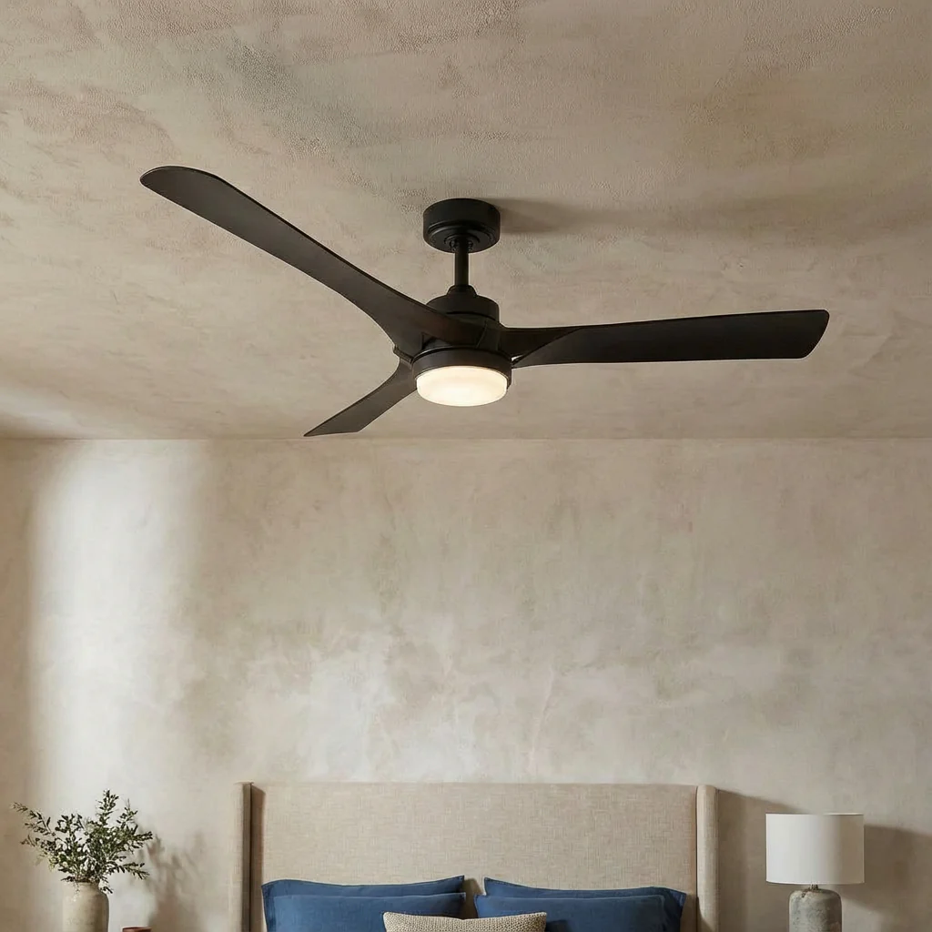 52 Inch Ivy Industrial Downrod Mount LED Ceiling Fan with Remote Control - Image 4