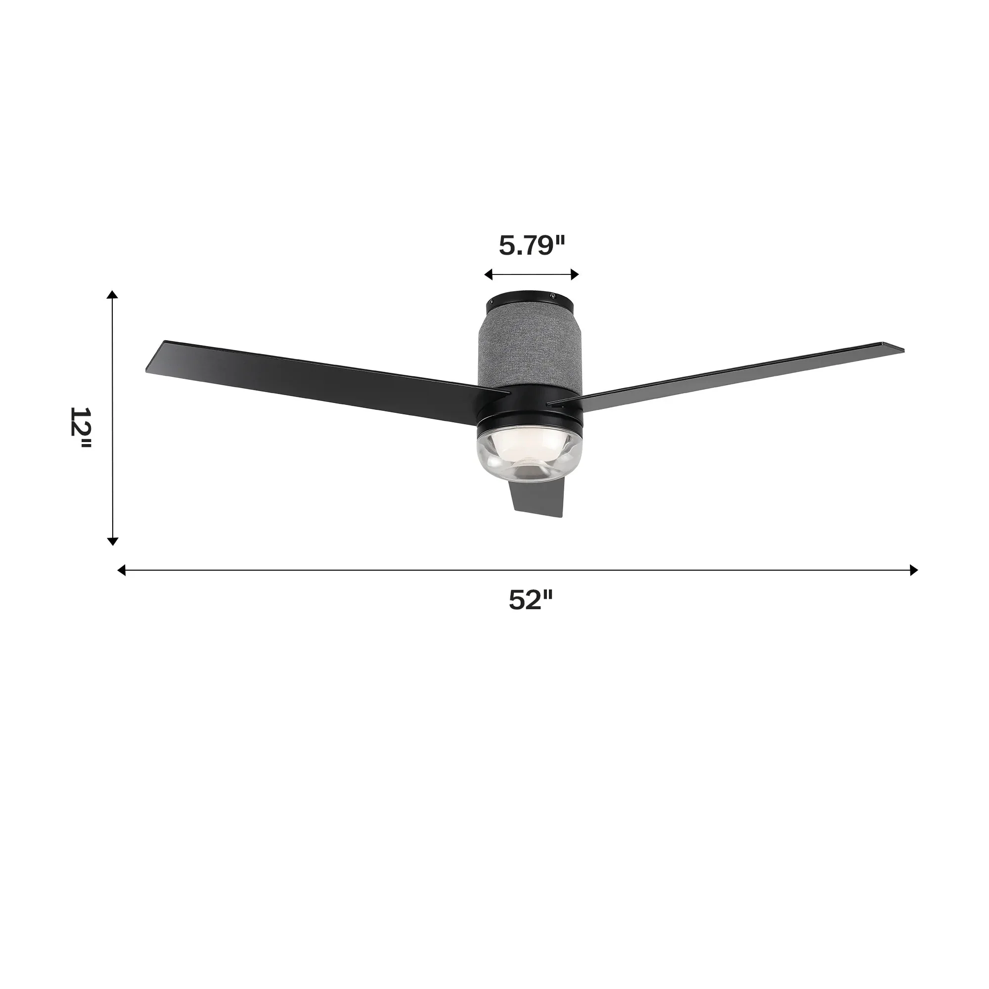 52 Inch Pearl Black RGB LED Smart Fan with Remote and App Control - Image 19