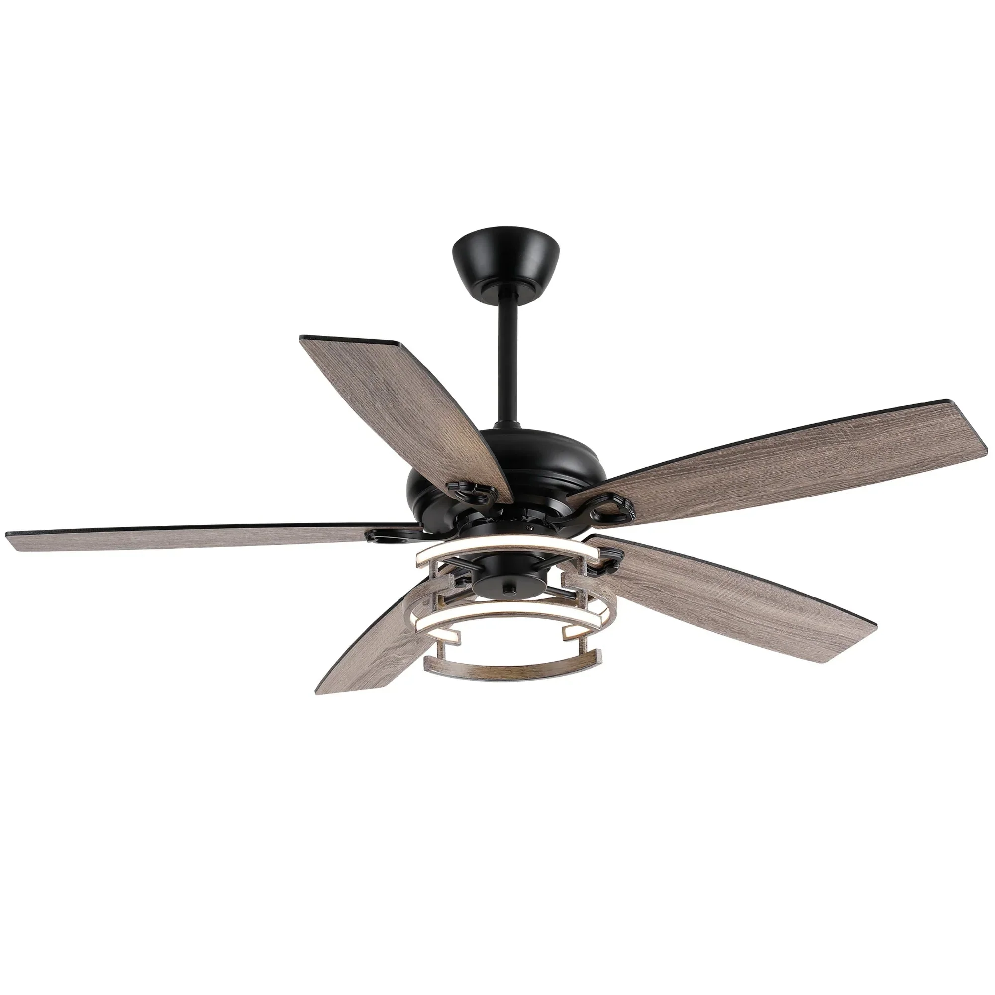 52 Inch Rita Double-sided Blades Downrod Mount LED Ceiling Fan with Remote Control - Image 22
