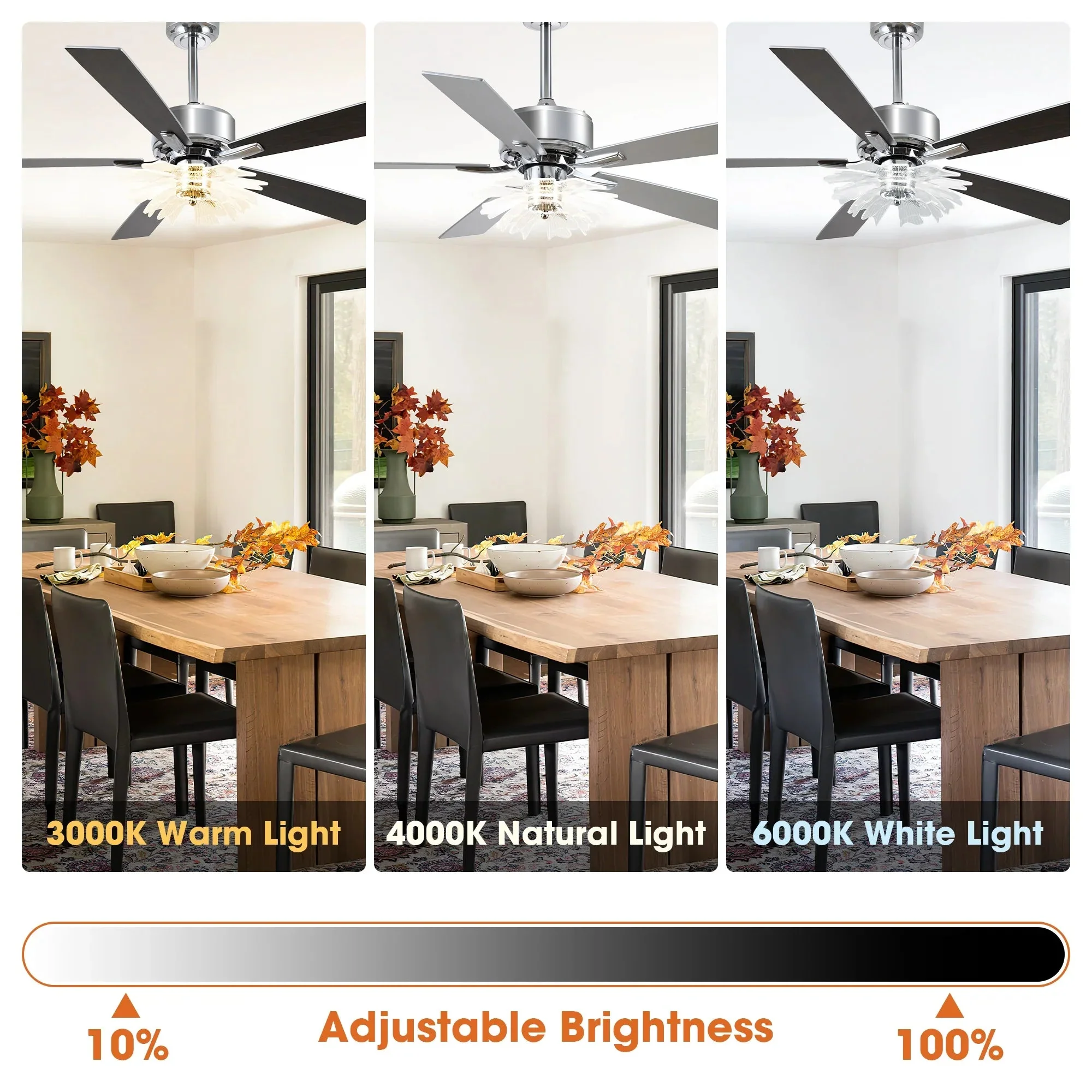 52 Inch Rory Modern Downrod Mount LED Ceiling Fan with Remote Control - Image 9