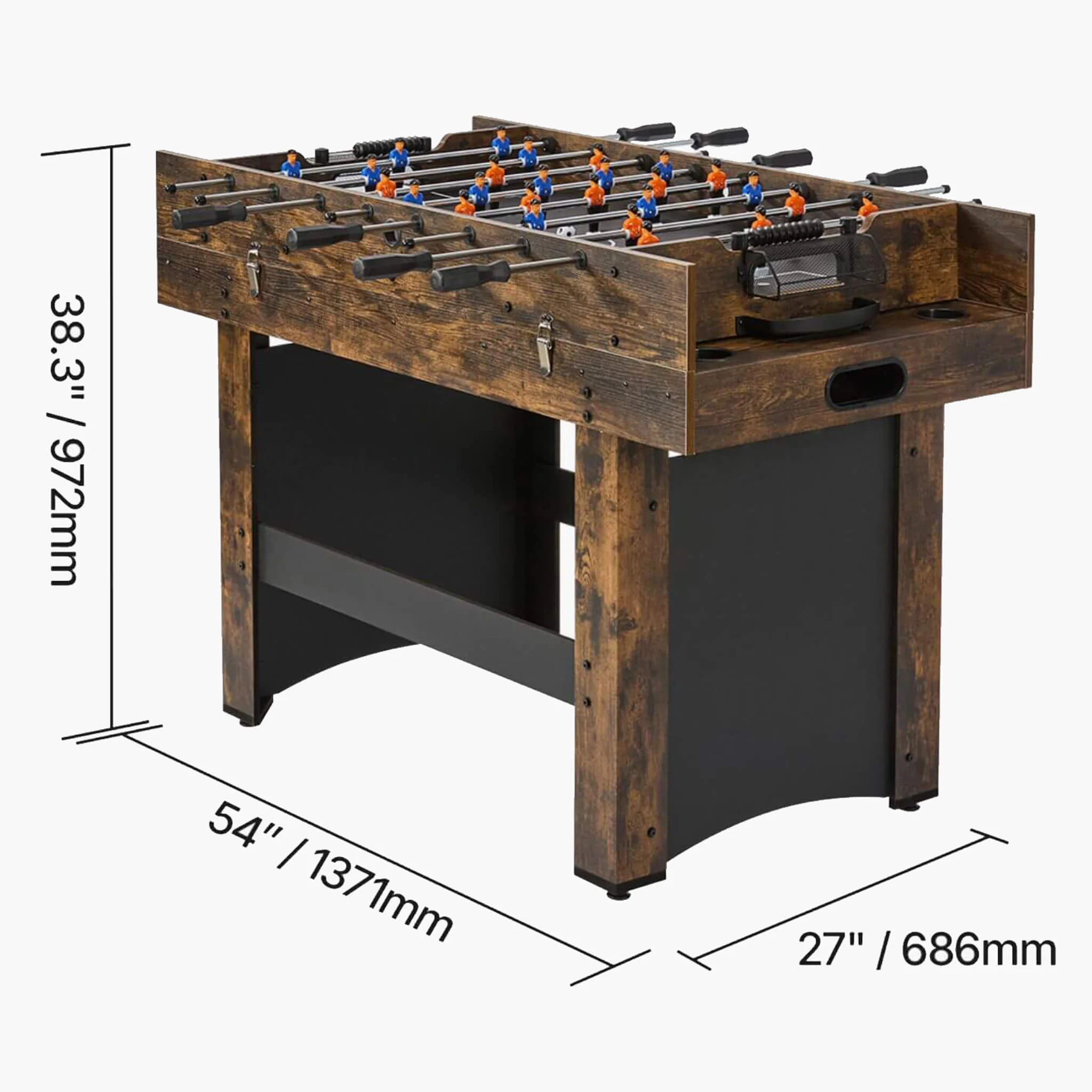 54-Inch 3-In-1 Air Hockey, Ping Pong And Foosball Table Combo (SAK14896) - Image 11