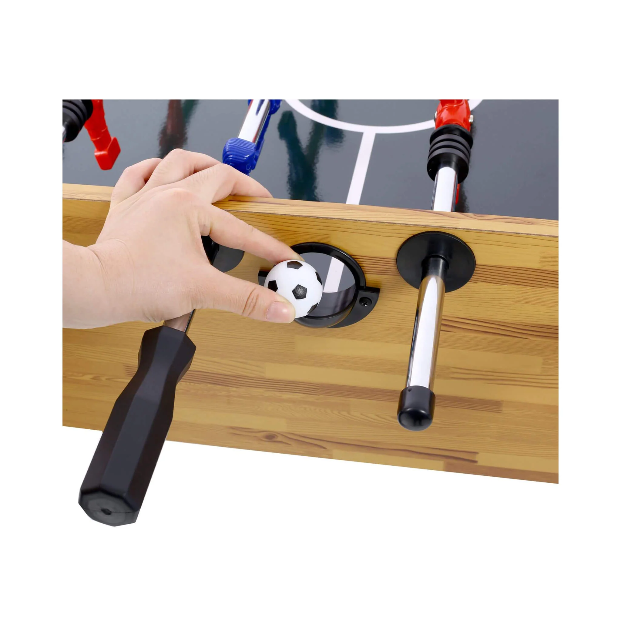 54-Inch Hurricane Light Cherry Foosball Table With Accessories (SAK38651) - Image 10