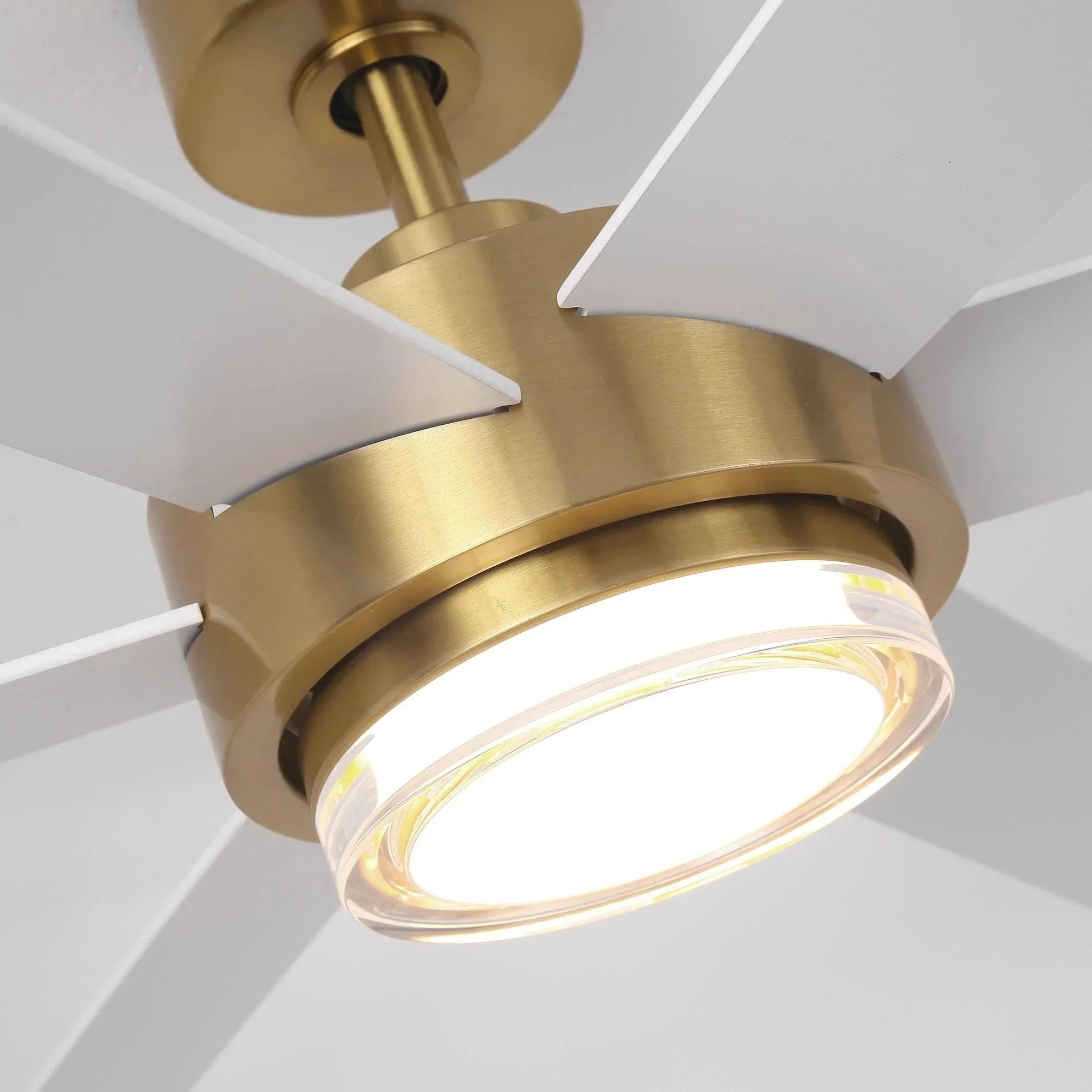54 Inch Kama Modern Downrod Mount Ceiling Fan with Remote Control and LED Light - Image 12