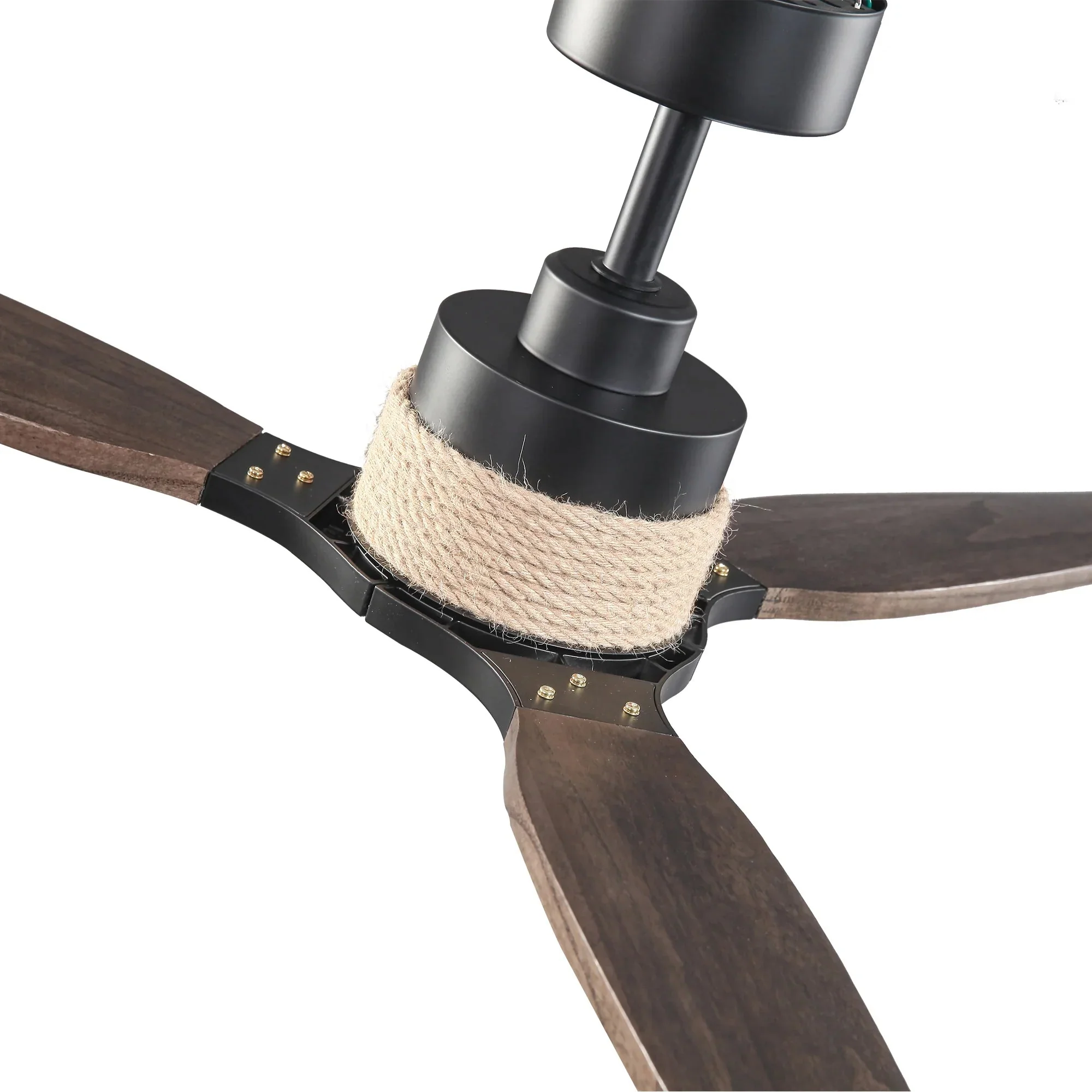 56 Inch Louise Downrod Mount LED Wood Blades Ceiling Fan with Remote Control - Image 14