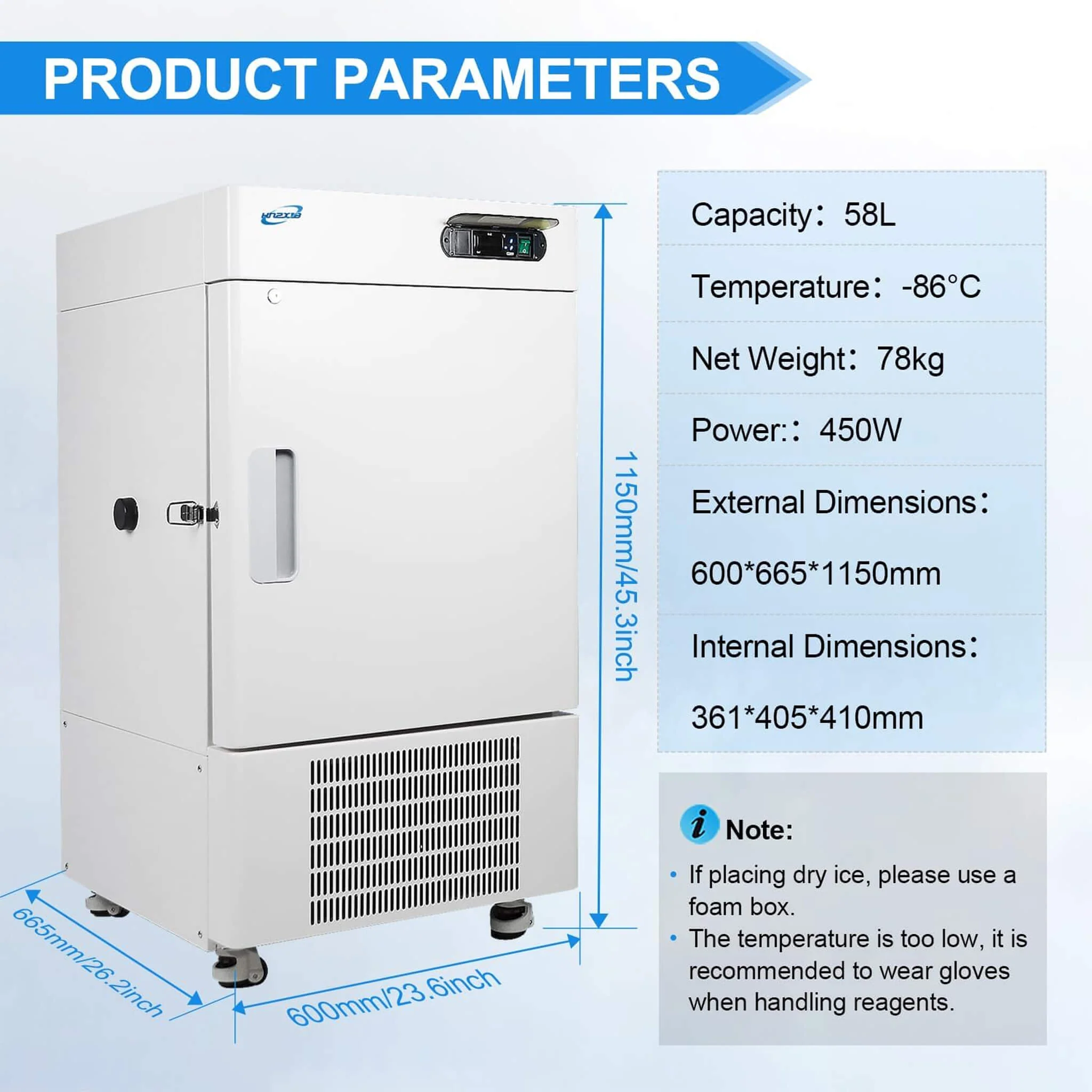 58L Ultra-Low Temperature Laboratory Freezer With Precision Cooling (SAK37621) - Image 9